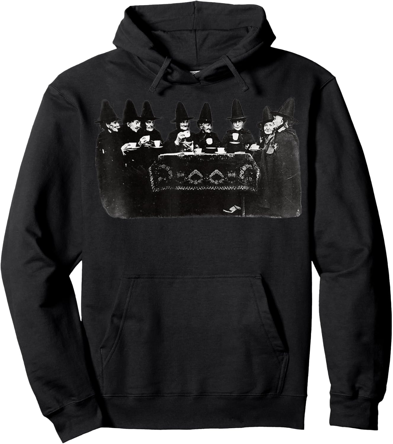 Vintage Witches Tea Party Victorian Witch Hoodie - Hoodie | Black