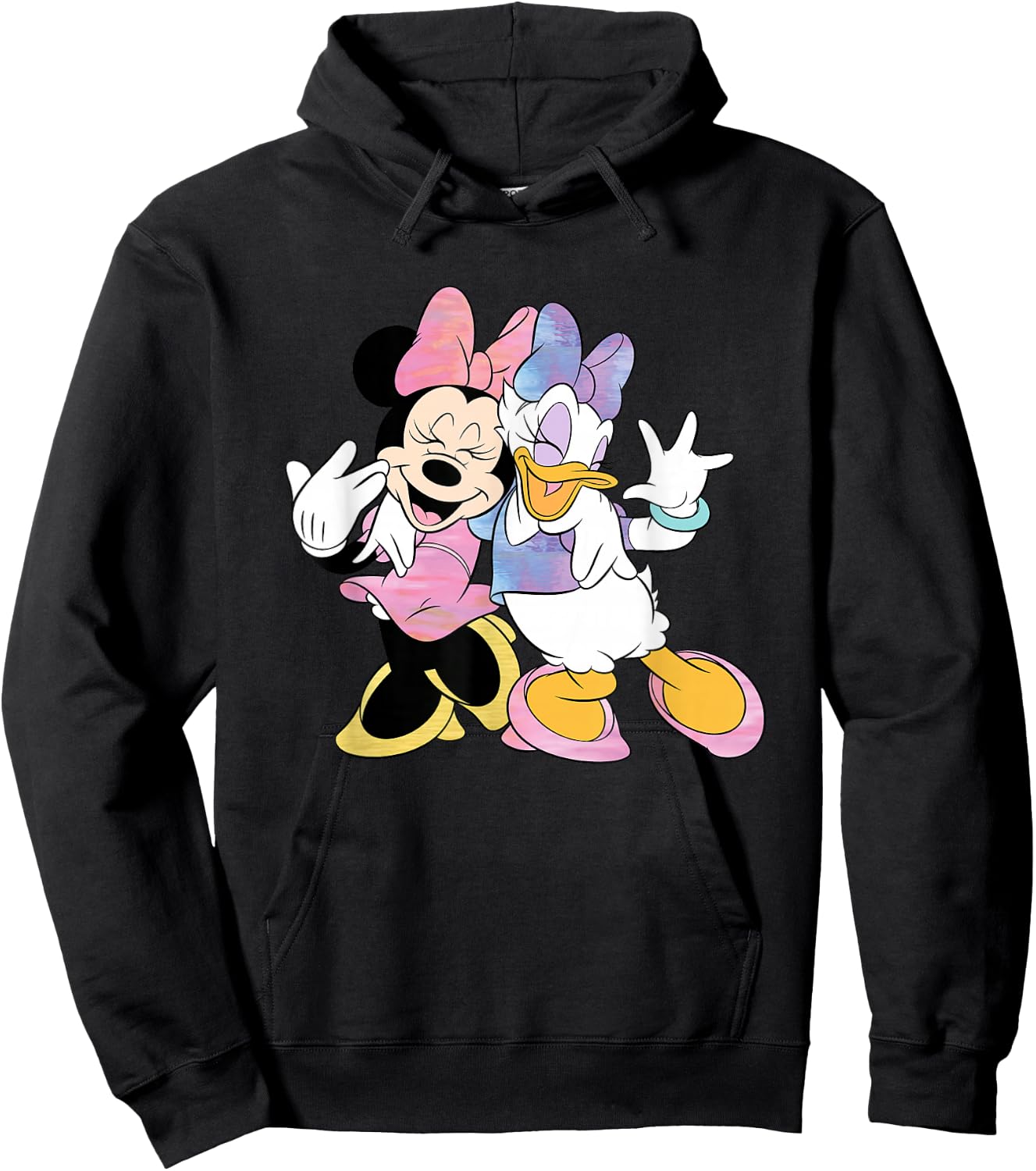 Disney Minnie Mouse and Daisy Duck Best Friends Short Sleeve Hoodie - Hoodie | Black