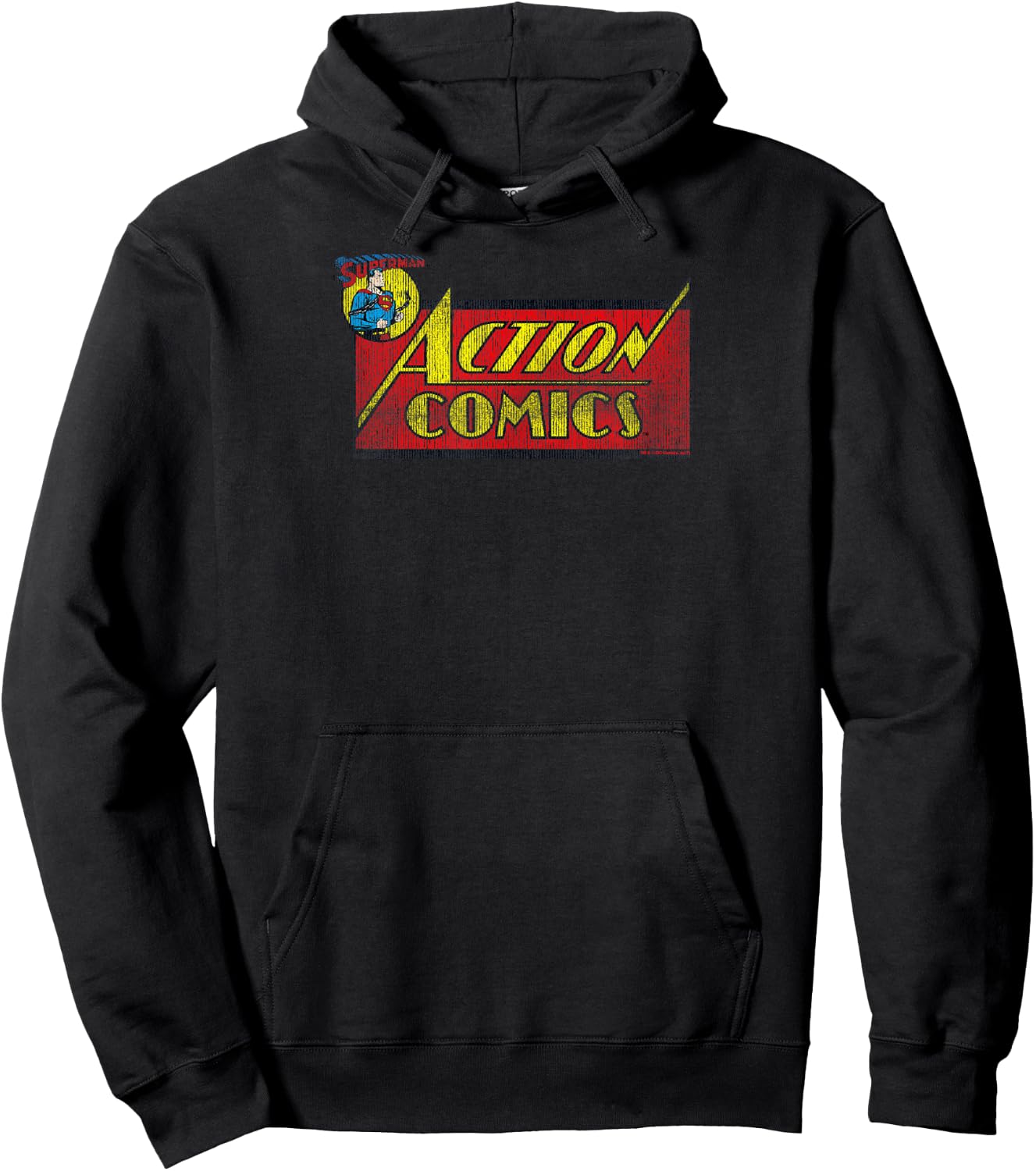 Superman Action Comics Logo Hoodie - Hoodie | Black