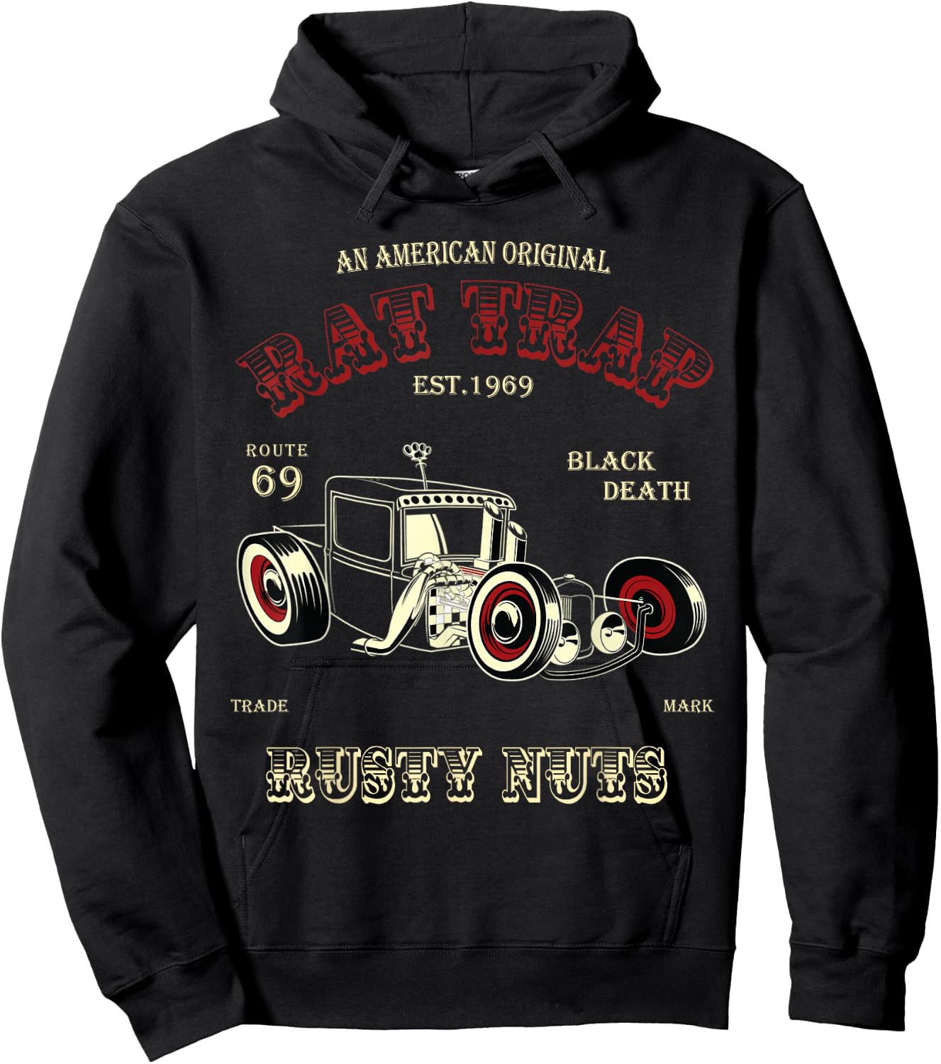 Rat Rod Rat Trap Roadster Shirt Hoodie - Hoodie | Black