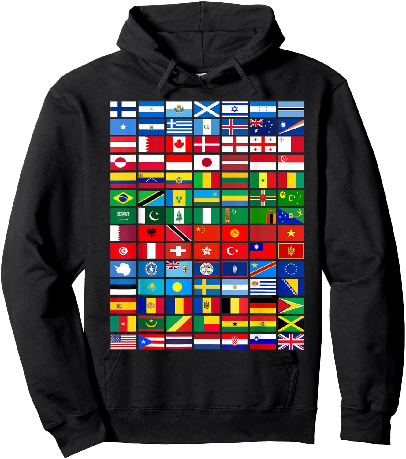 Flags of the Countries of the World, International Hoodie - Hoodie | Black