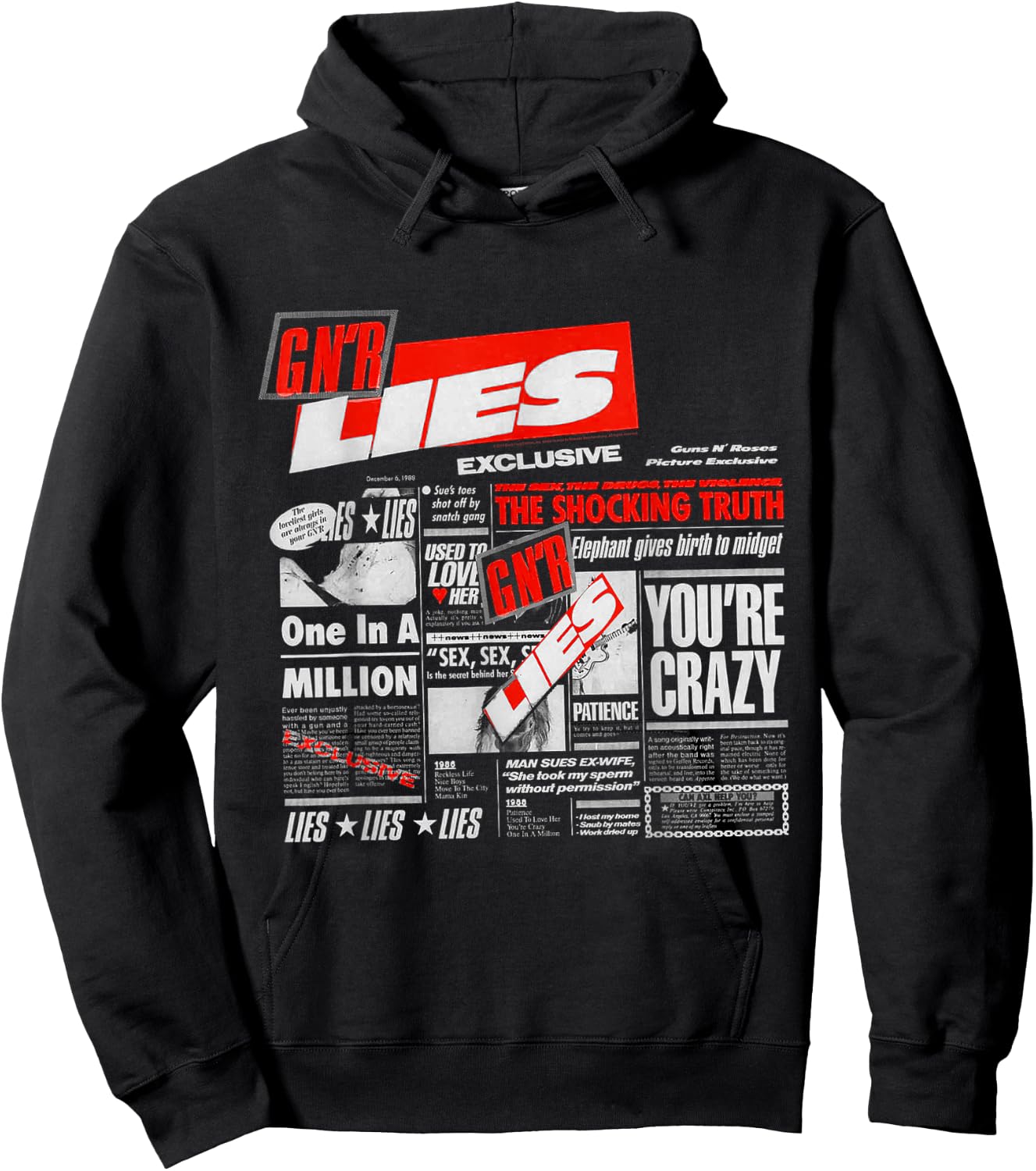 Guns N' Roses Official Lies Hoodie - Hoodie | Black