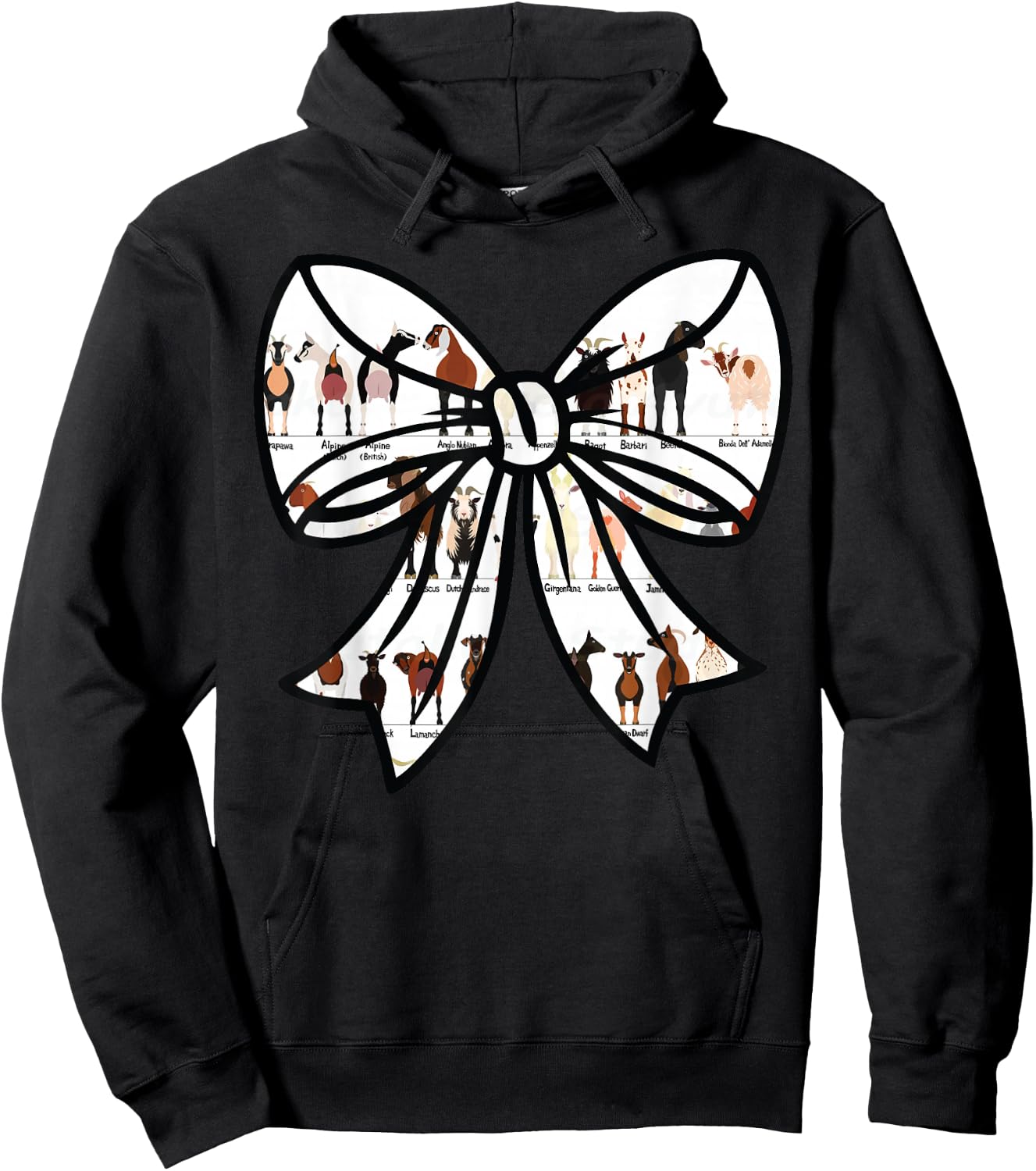 Goat Show Coquette Bow Hoodie - Hoodie | Black