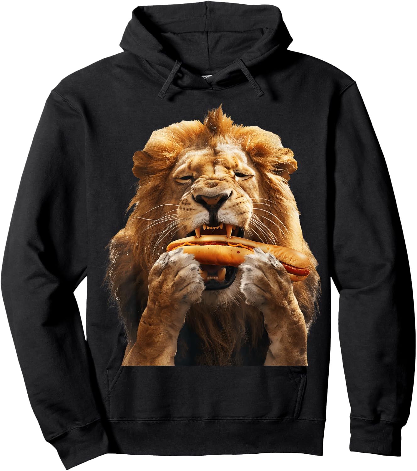 Lion Hotdog Hoodie - Hoodie | Black