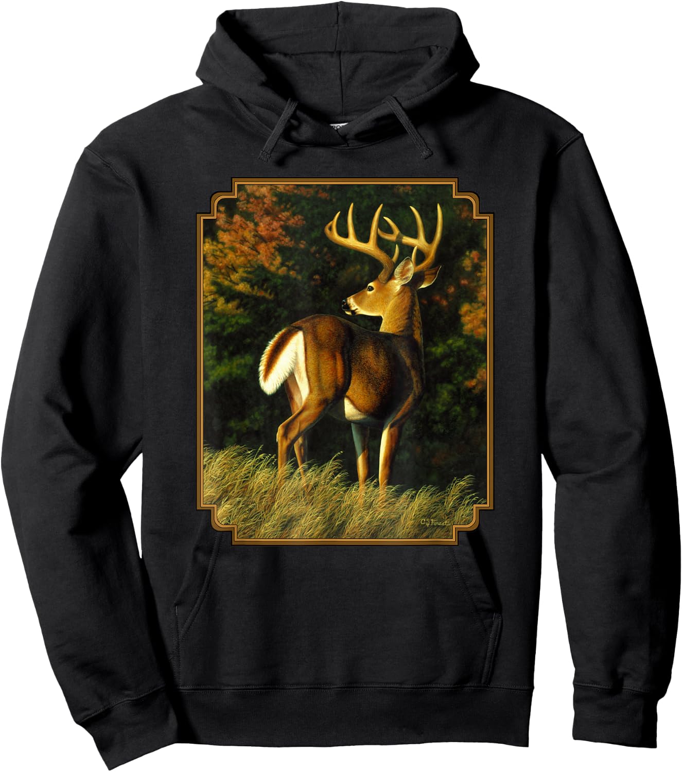 Whitetail Deer Monster Trophy Buck Hoodie - Hoodie | Black