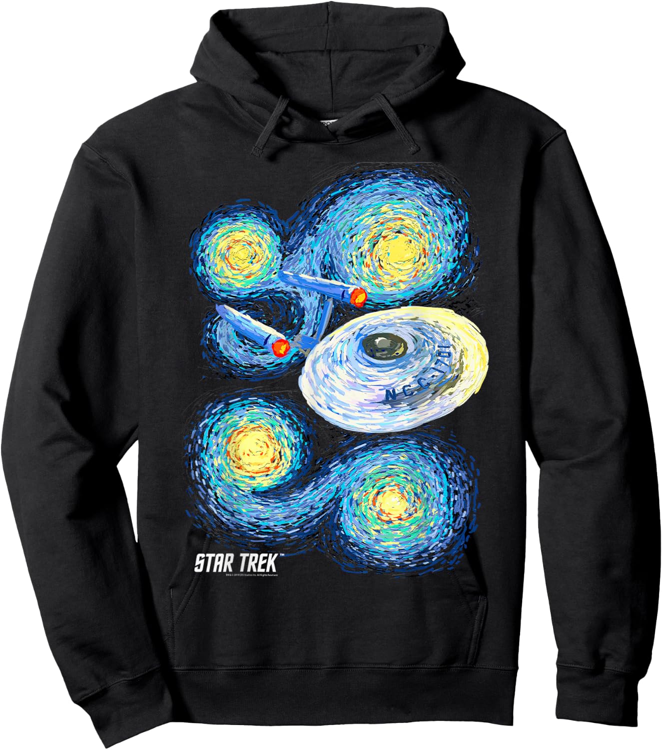 Star Trek Original Series Starry Night Paint Hoodie - Hoodie | Black