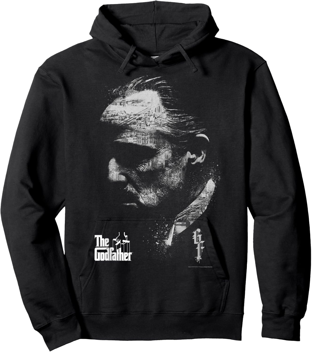 The Godfather Don Vito Corleone Profile Portrait Hoodie - Hoodie | Black