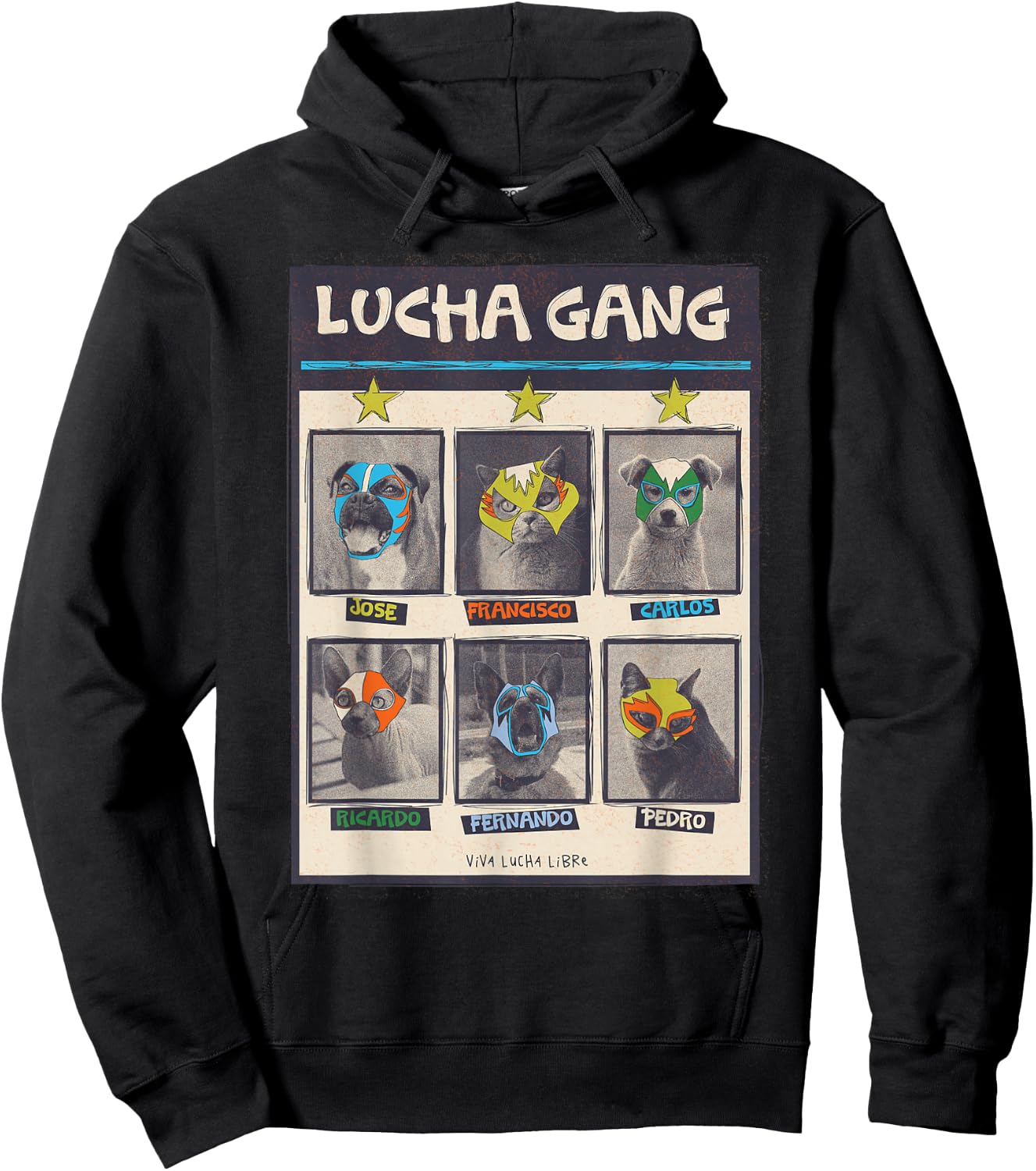 Lucha Libre Mexico Puppy Wrestling Mask Luchador Birthday Hoodie - Hoodie | Black