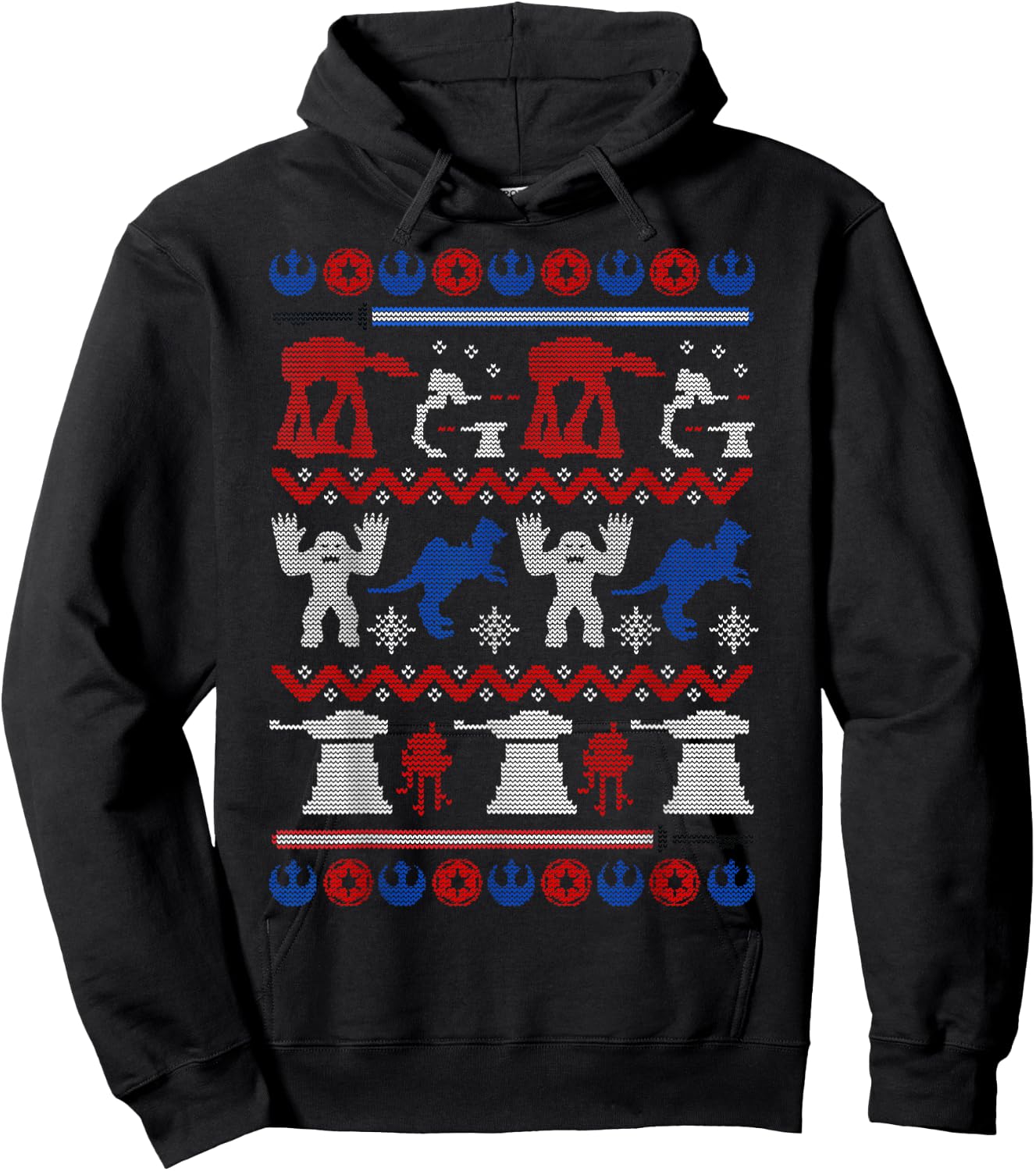 Star Wars Hoth Battle Ugly Christmas Sweater Graphic Hoodie - Hoodie | Black