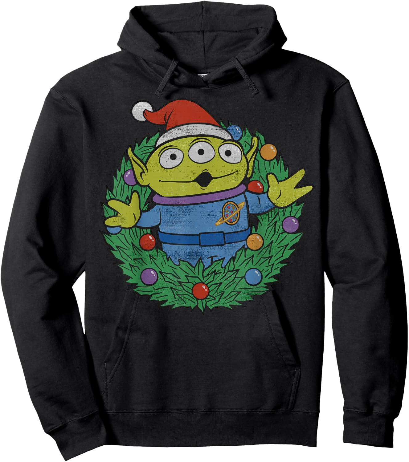 Disney Pixar Toy Story Alien Christmas Wreath Hoodie - Hoodie | Black