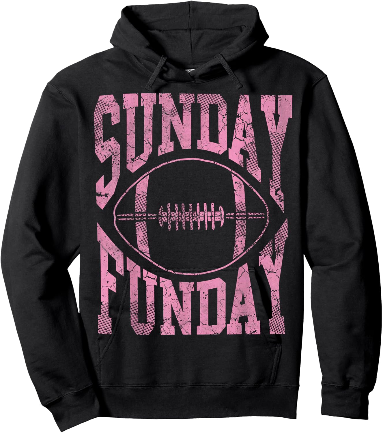 Cute Sunday Funday Football Women Girls Hoodie - Hoodie | Black