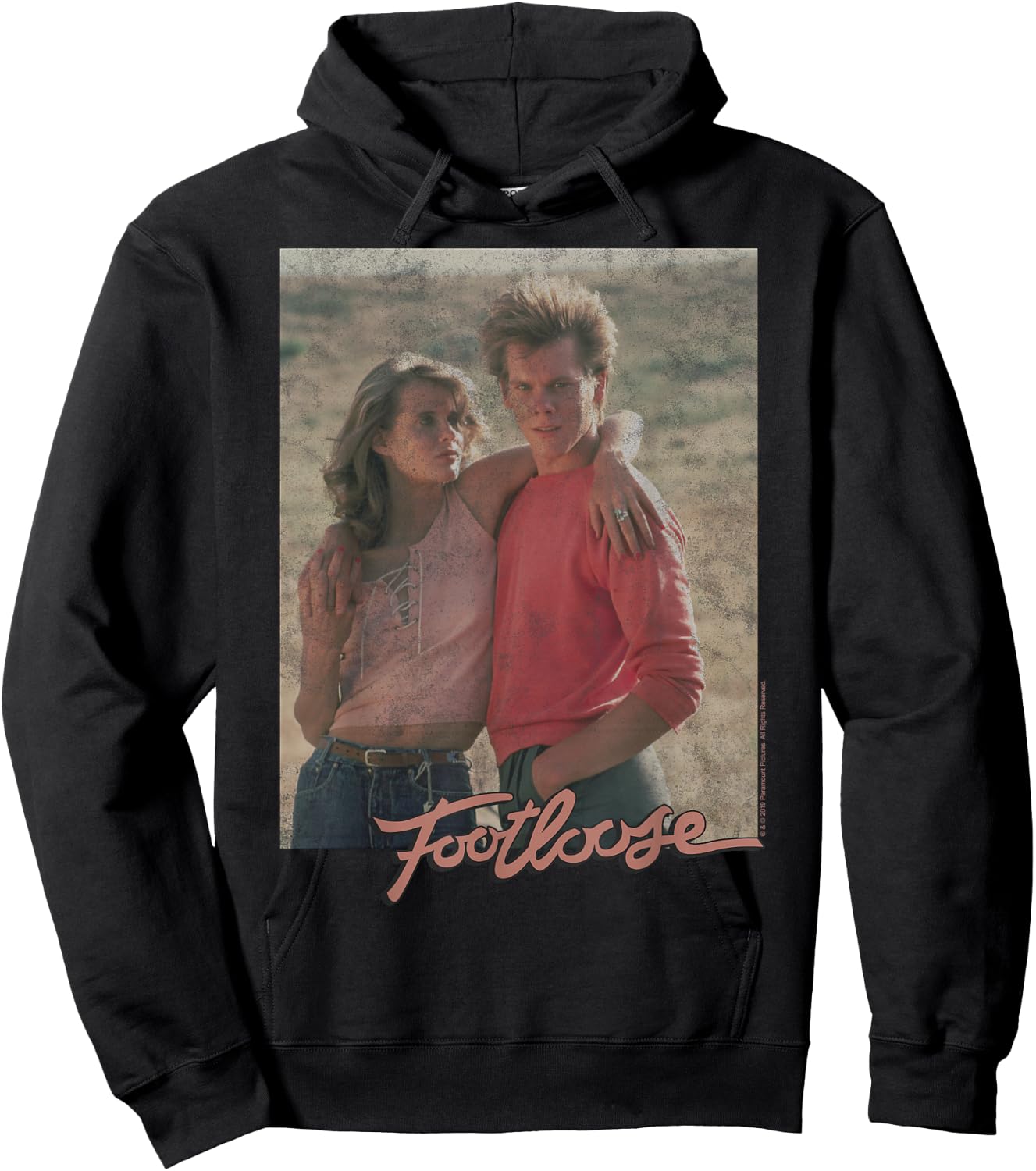 Footloose Ren McCormack Ariel Moore Portrait Title Logo Hoodie - Hoodie | Black