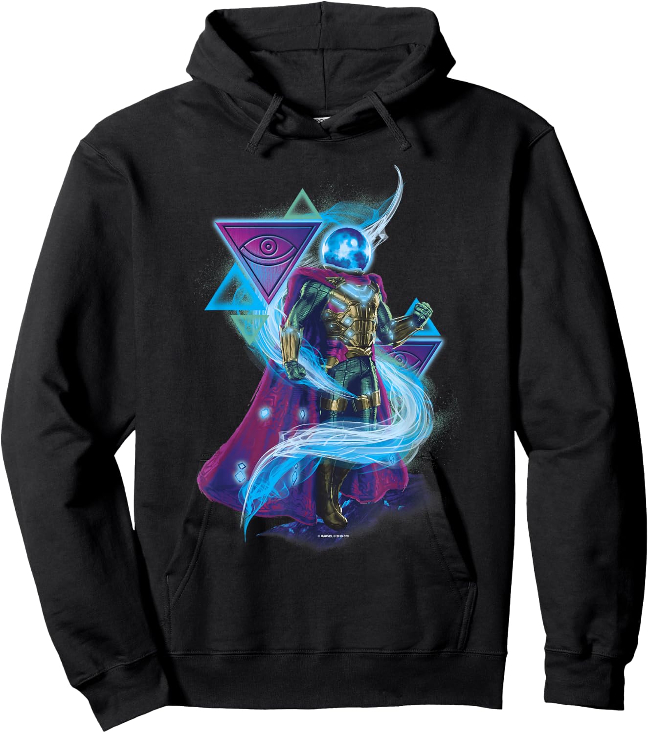 Marvel Spider-Man Far From Home Mysterio Abstract Symbols Hoodie - Hoodie | Black