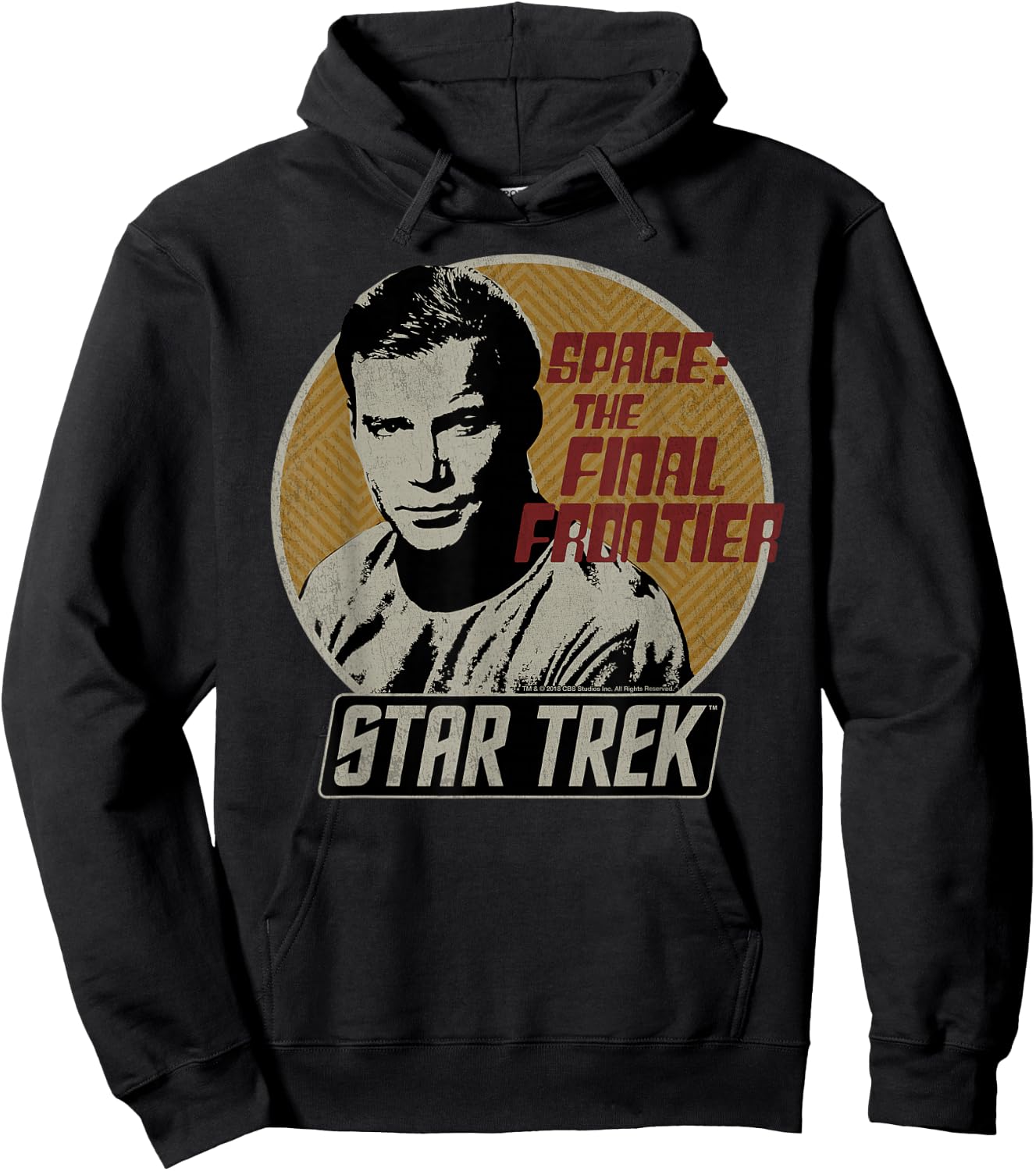 Star Trek Original Series Kirk Retro Badge Hoodie - Hoodie | Black