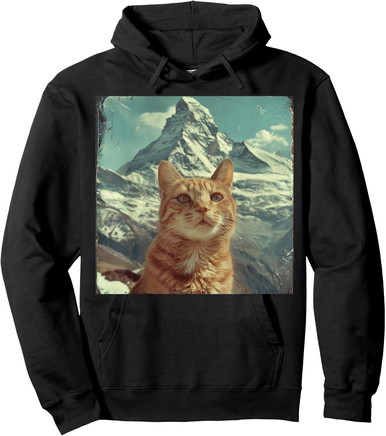 Mountain Lover Kitten Mt. Everest Hiker Cute Cat Women Kids Hoodie - Hoodie | Black