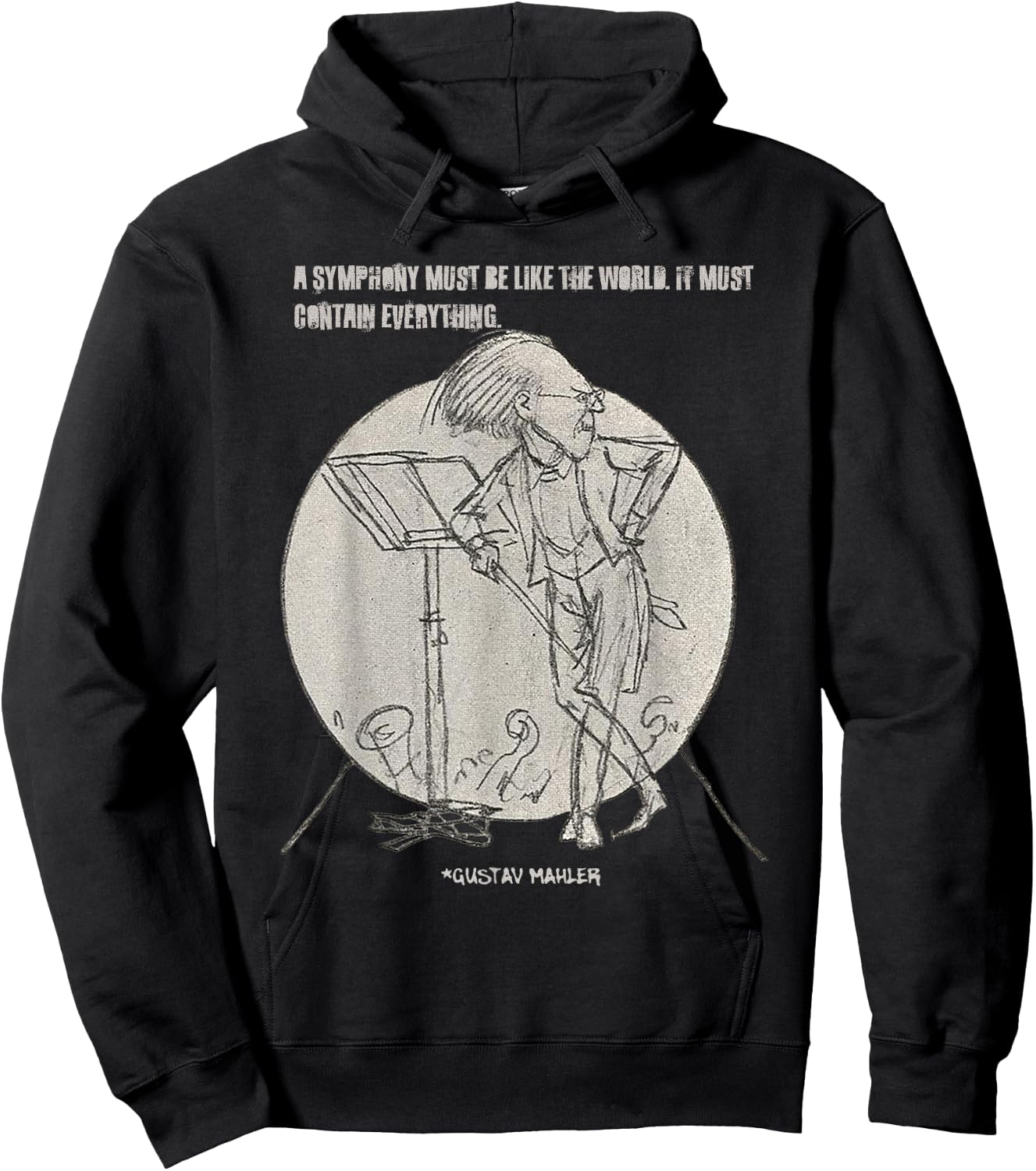 Gustav Mahler Bohemian Composer Conductor Hoodie - Hoodie | Black
