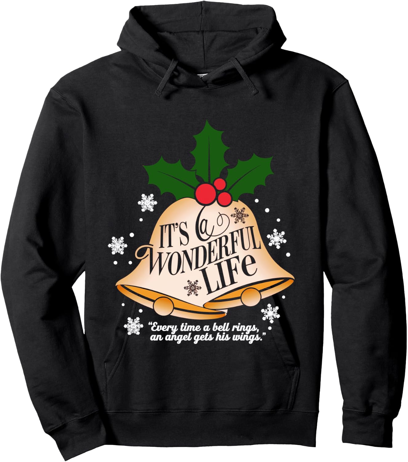 It's a Wonderful Life Everytime A Bell Rings Christmas Movie Hoodie - Hoodie | Black
