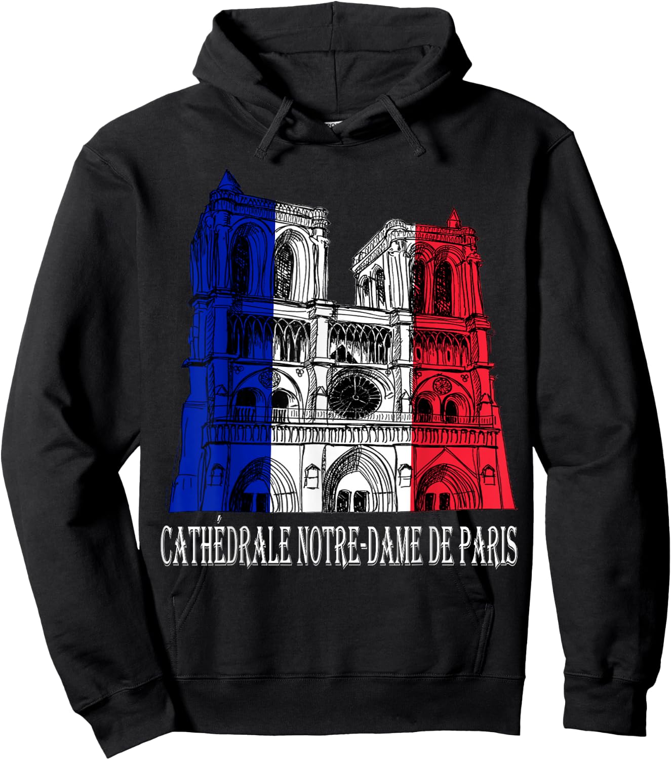 Paris France Notre-Dame Cathedral Hoodie - Hoodie | Black