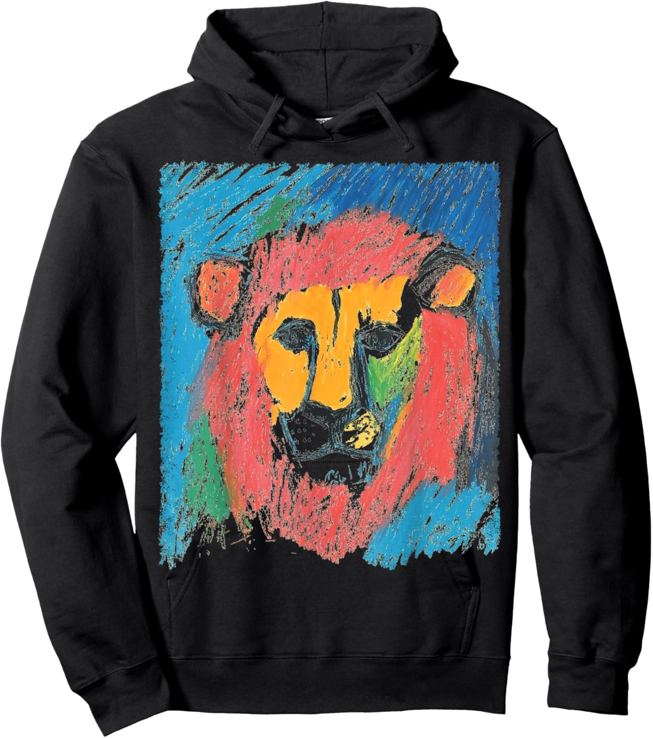 Pop Art Lion Kids Hoodie - Hoodie | Black