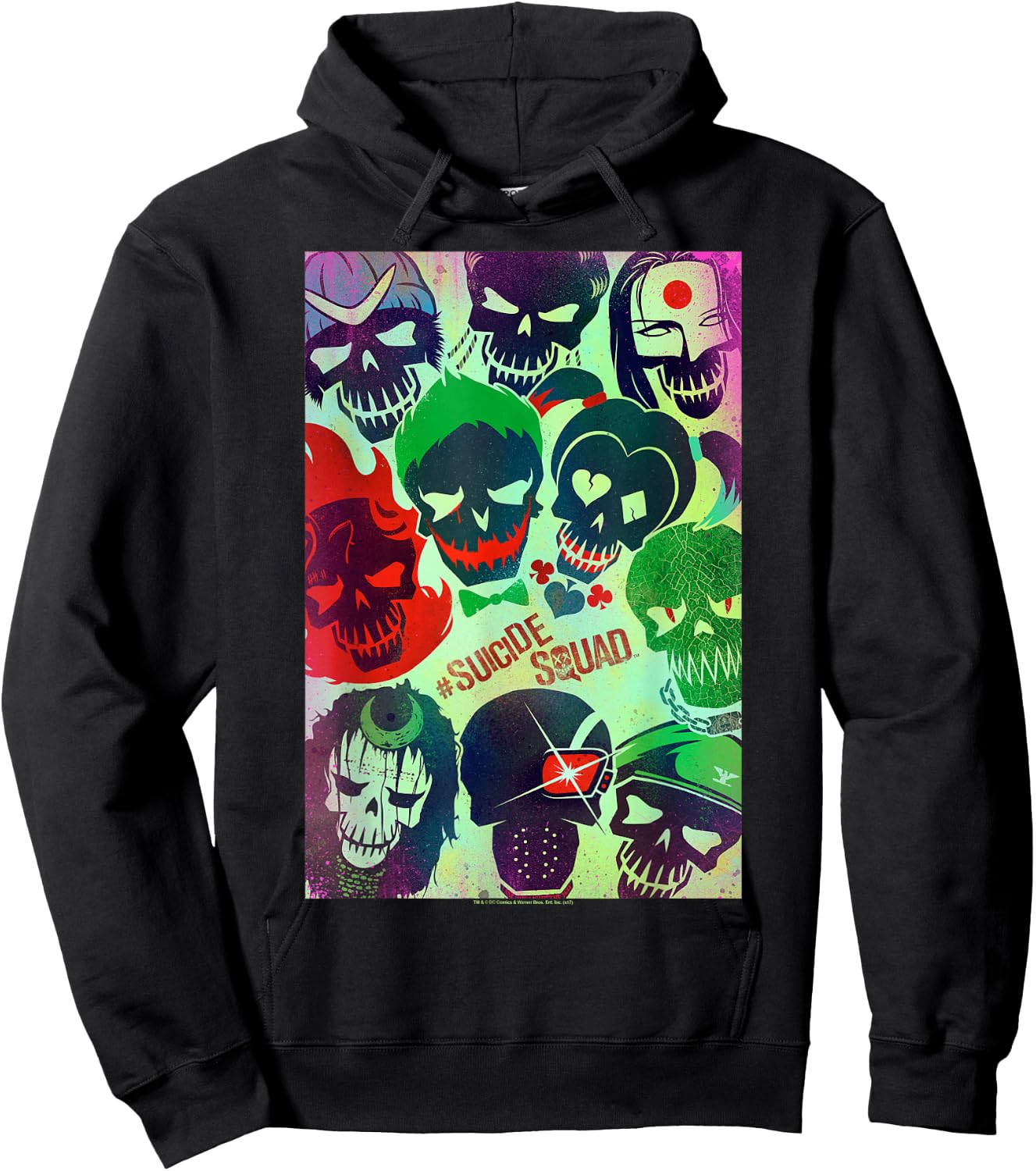 Suicide Squad Poster T Shirt Hoodie - Hoodie | Black