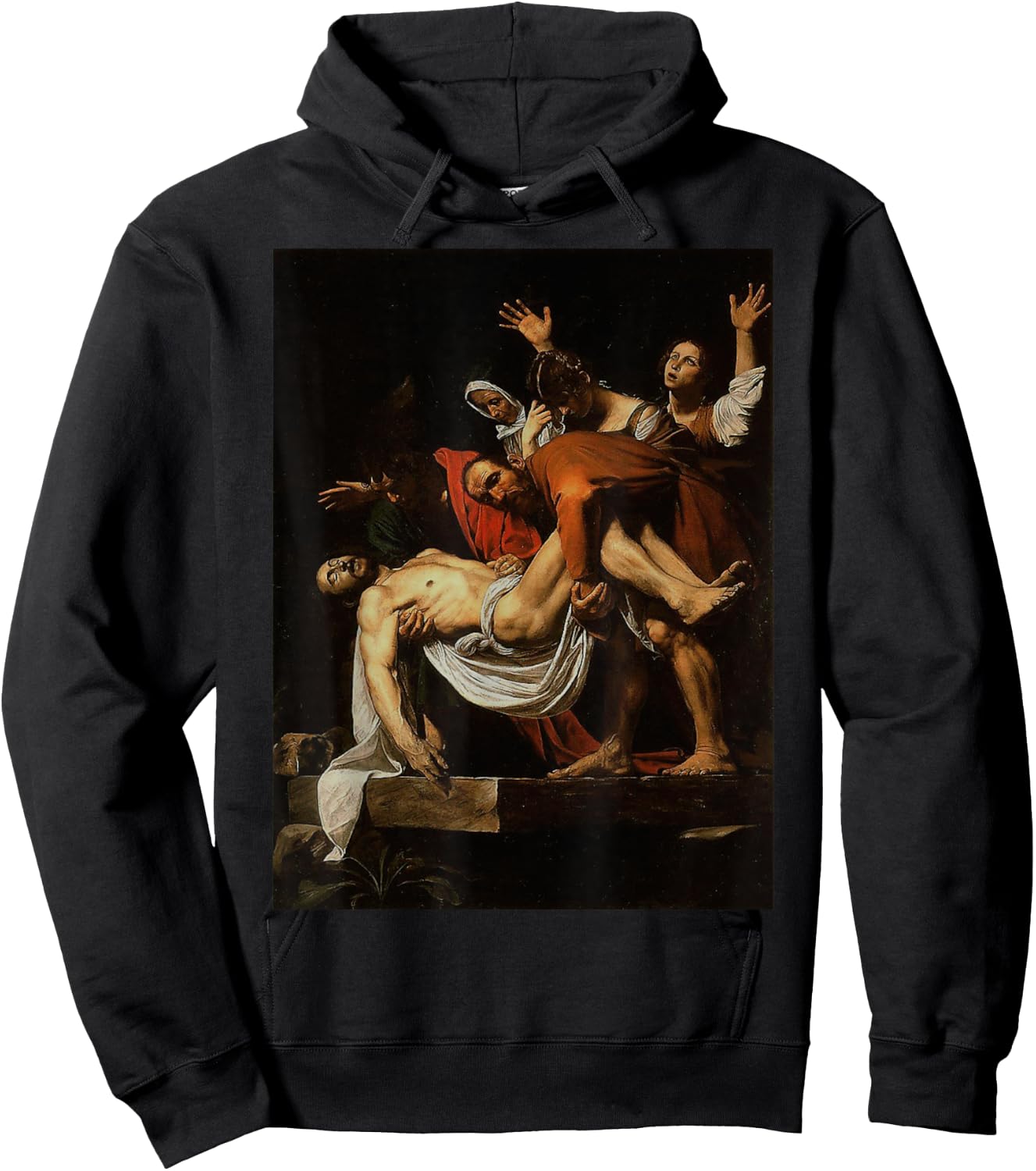 Caravaggio's The Entombment of Christ Hoodie - Hoodie | Black