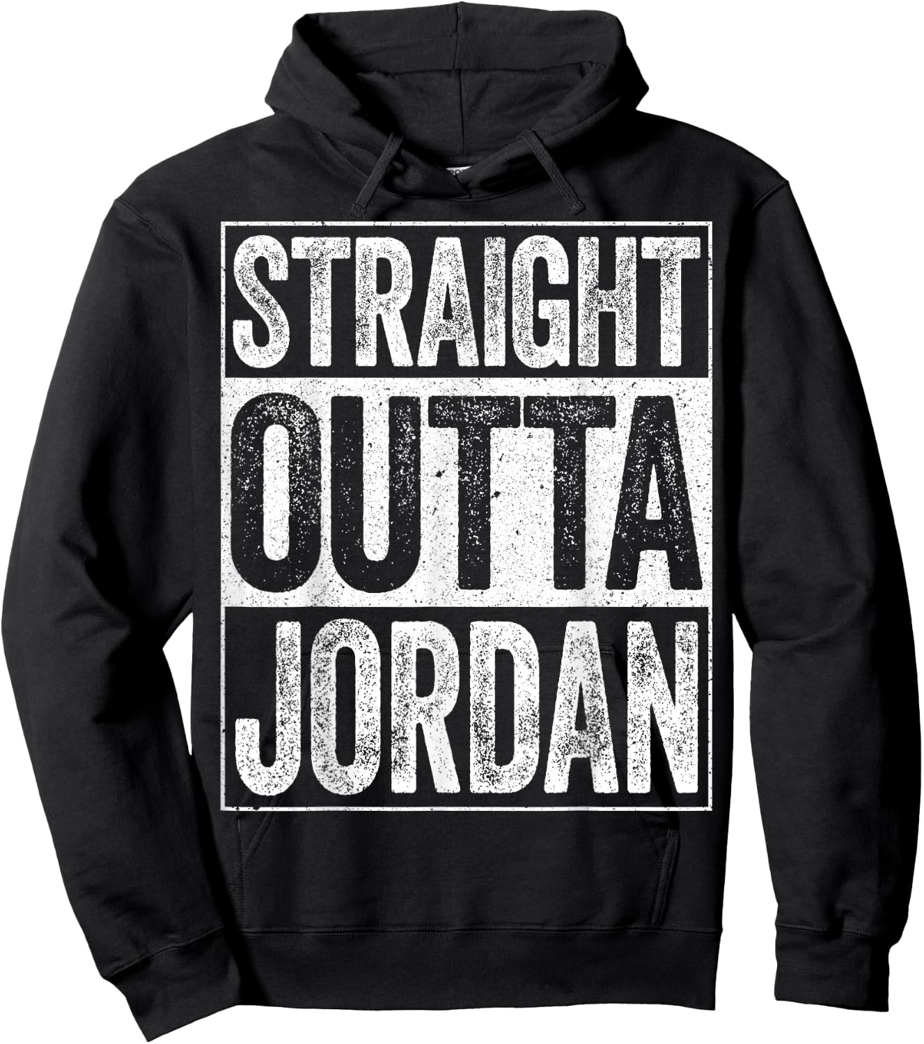Straight Outta Jordan Shirt Hashemite Kingdom of Jordan Hoodie - Hoodie | Black