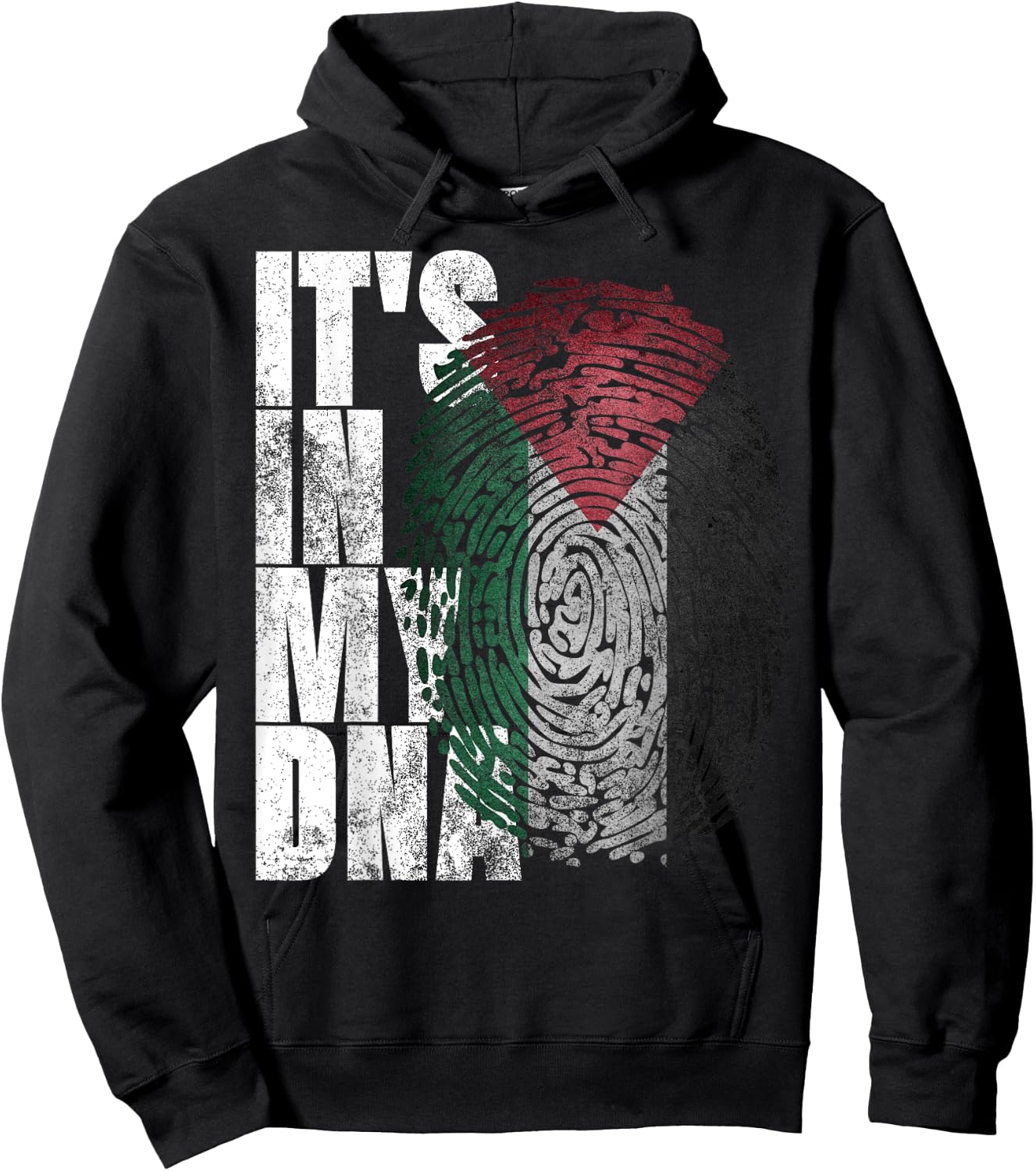 It's In My DNA Palestinian Shirt Arabic Gifts Palestine Flag Hoodie - Hoodie | Black