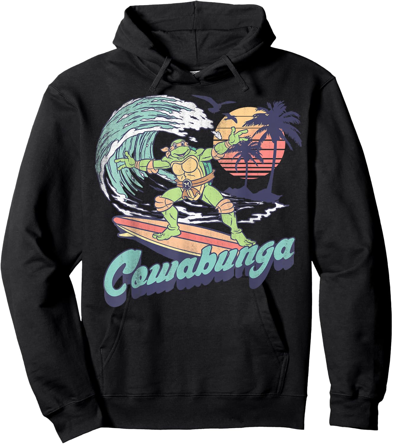 Teenage Mutant Ninja Turtles Michelangelo Surf -Shirt Hoodie - Hoodie | Black