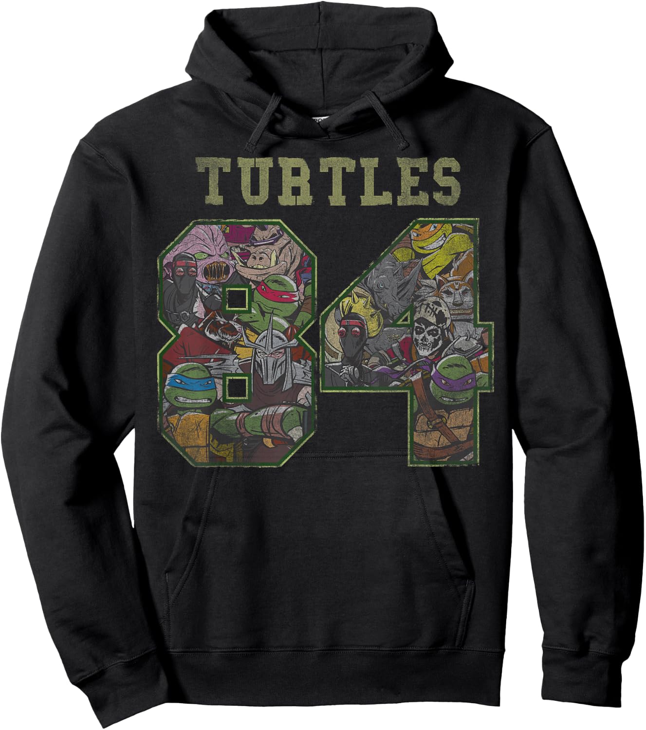 Teenage Mutant Ninja Turtles 1984 Jersey Style Hoodie - Hoodie | Black