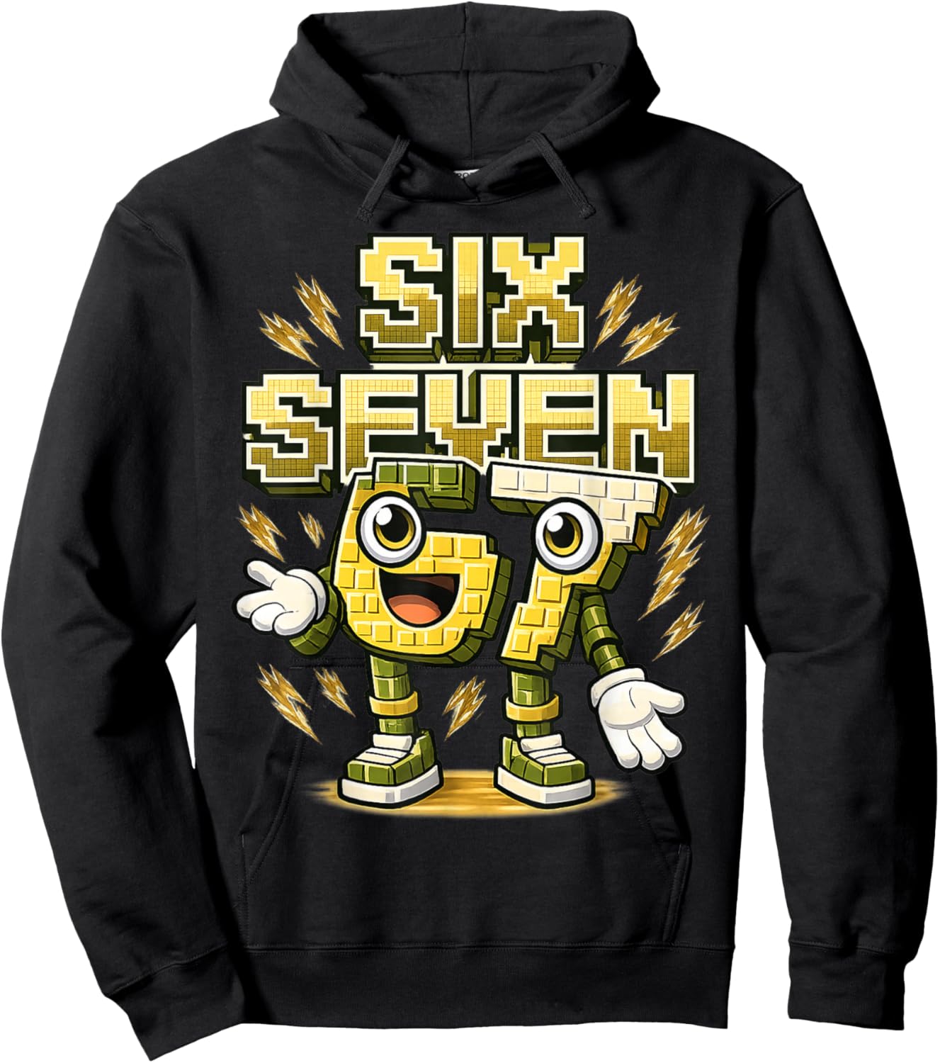 I was 6 Now I'm Six 7 Seven Years Brainrot Birthday Hoodie - Hoodie | Black