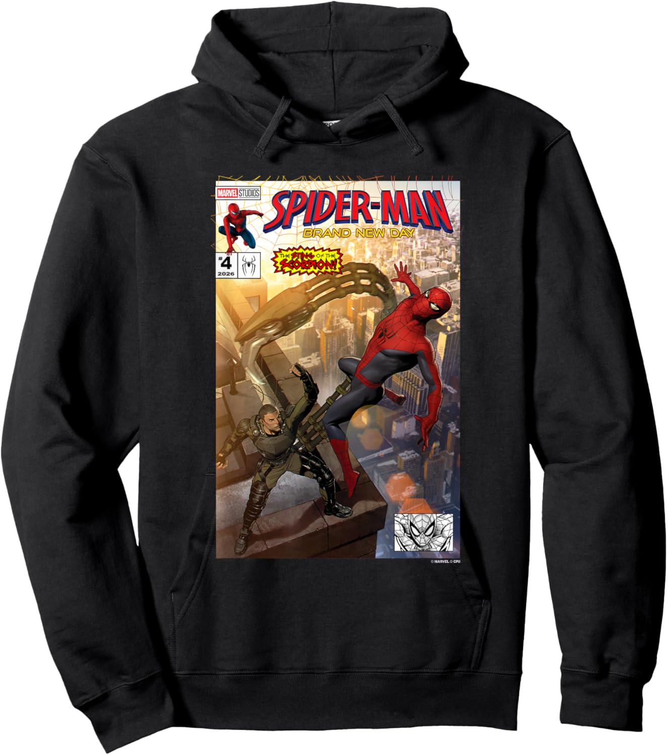 Marvel Spider-Man: New Day The Sting of The Scorpion Hoodie - Hoodie | Black