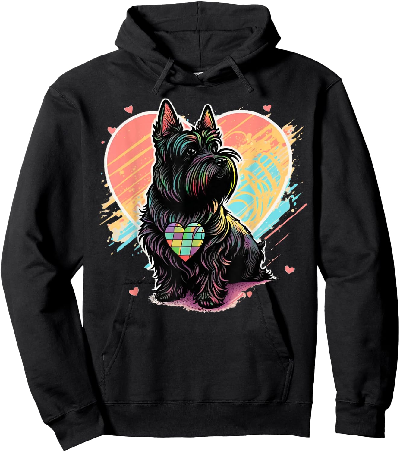 Scottie Dog Scottish Terrier Item Valentines Day Owner Hoodie - Hoodie | Black