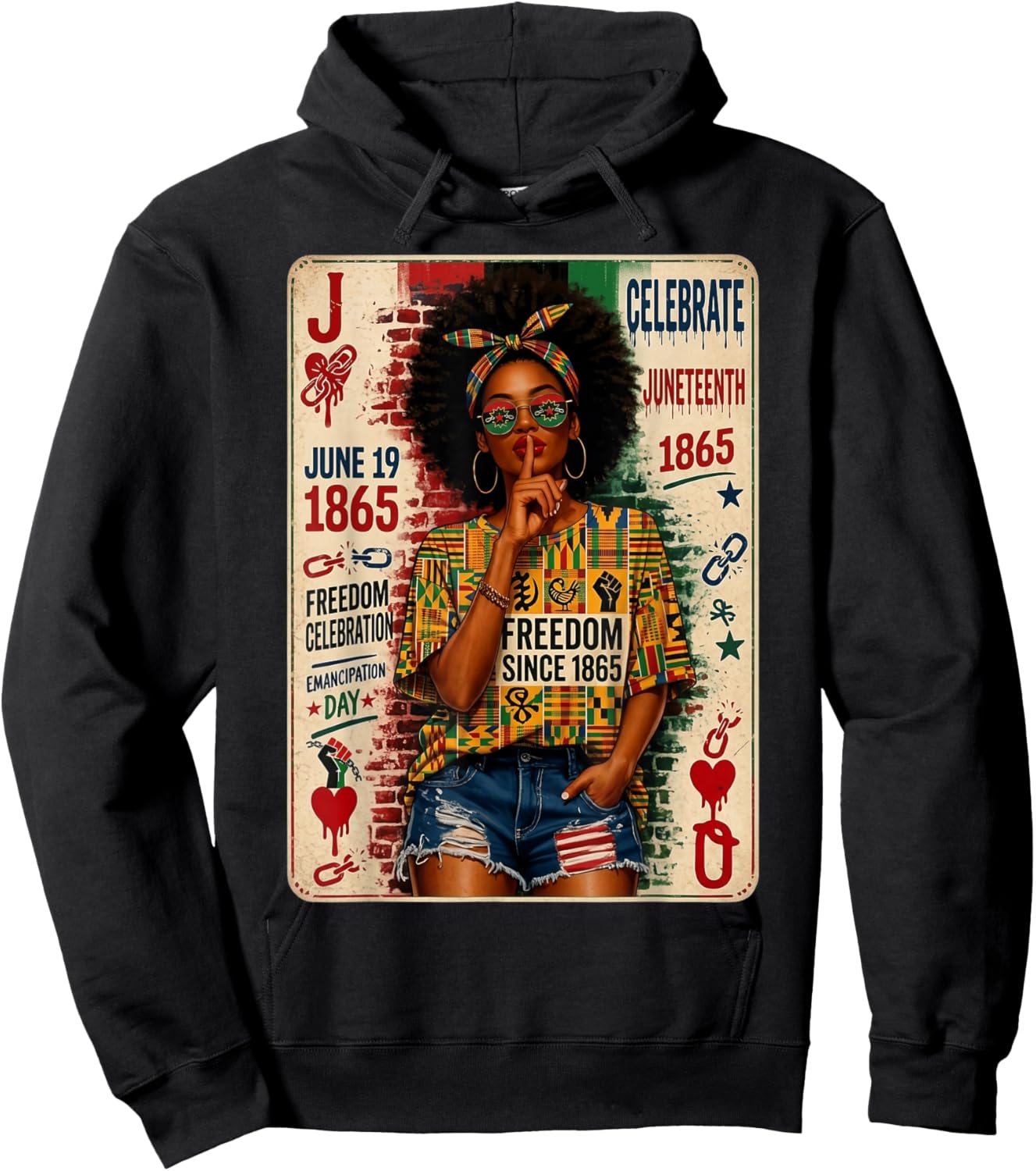Juneteenth Black Women June 19th 1865 Freedom Day Melanin Hoodie - Hoodie | Black
