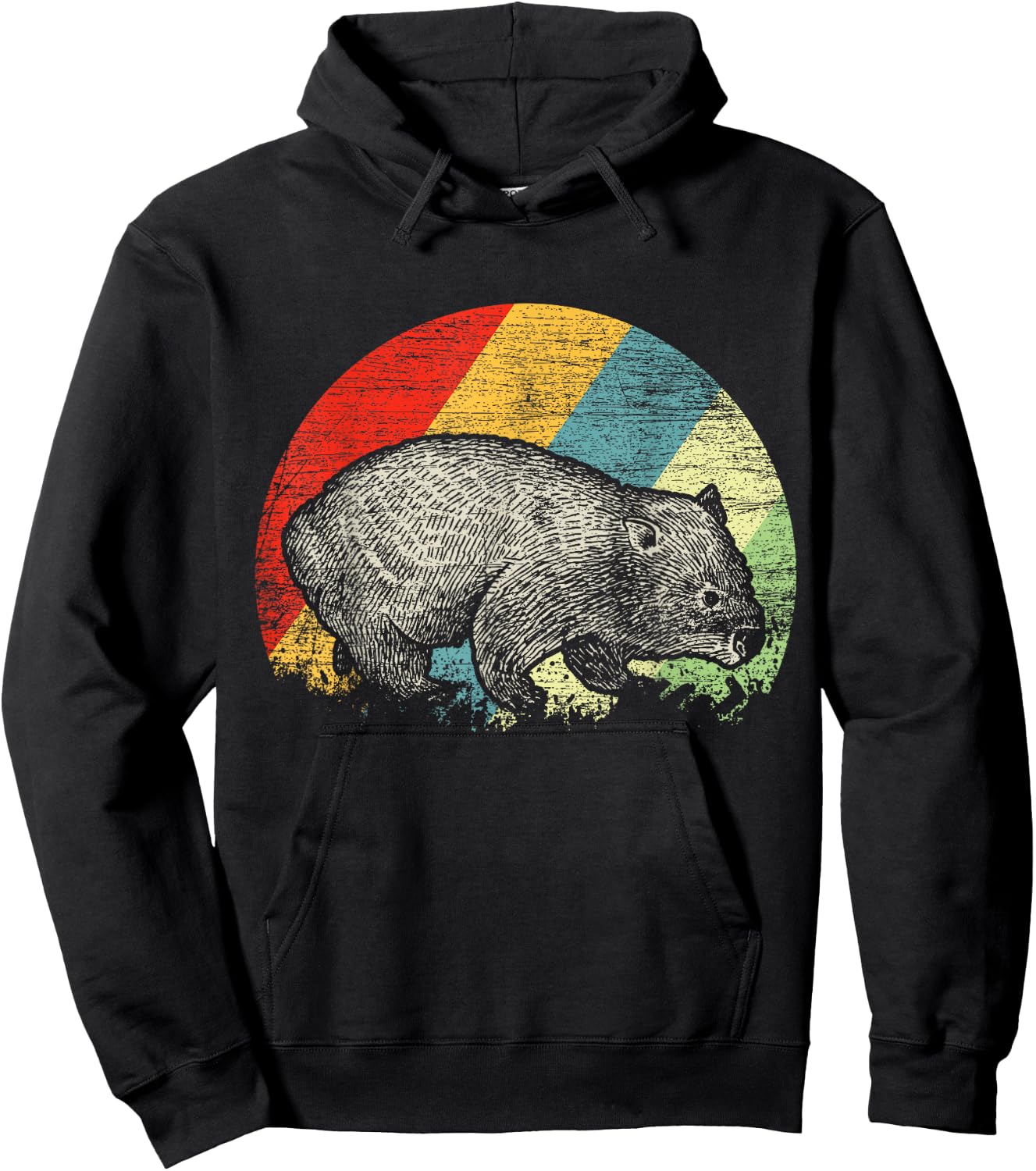 Retro Wombat Hoodie - Hoodie | Black