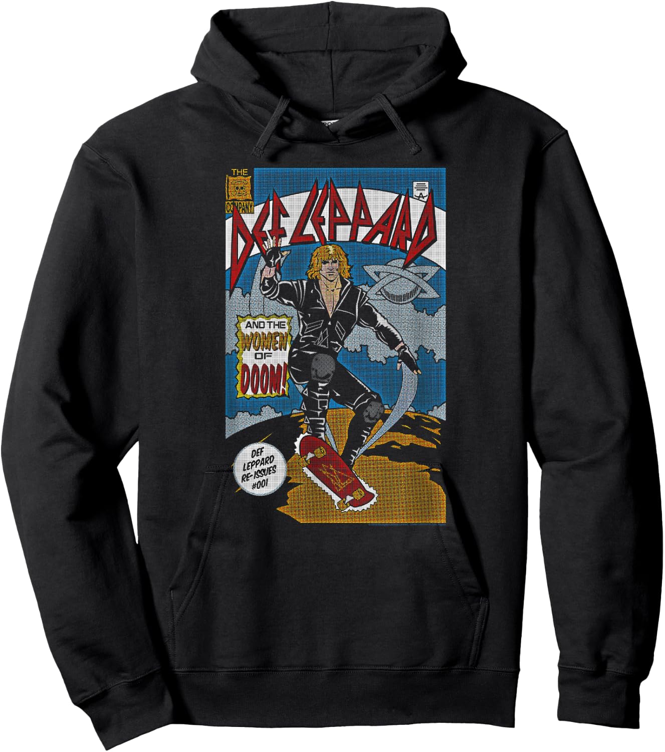 Def Leppard - Comic Hoodie - Hoodie | Black