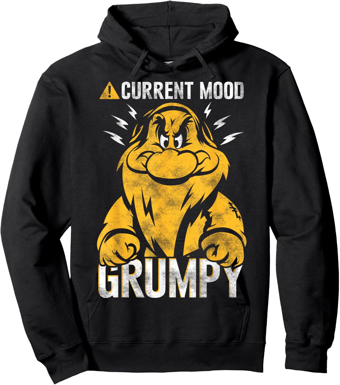 Disney Snow White Grumpy Mood Graphic Hoodie - Hoodie | Black