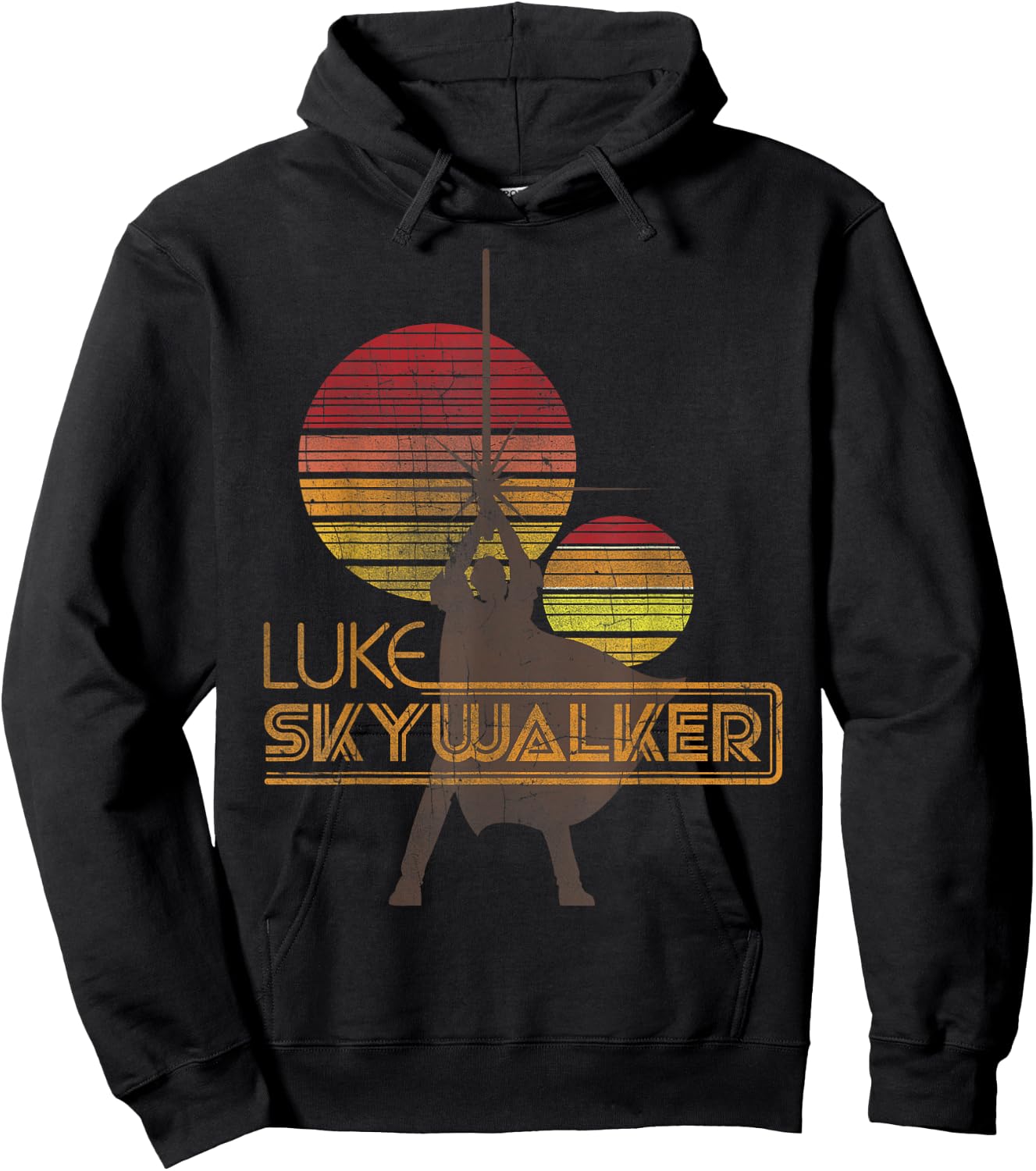 Star Wars Retro Luke Skywalker Silhouette Suns Hoodie - Hoodie | Black