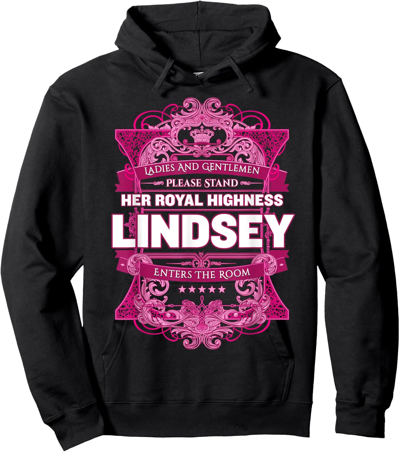 Lindsey First Name Hoodie - Hoodie | Black