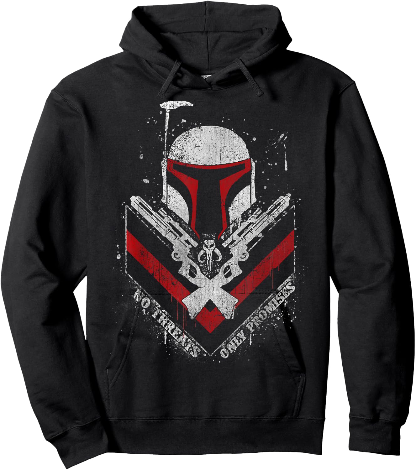 Star Wars Boba Fett No Threats Only Promises Hoodie - Hoodie | Black