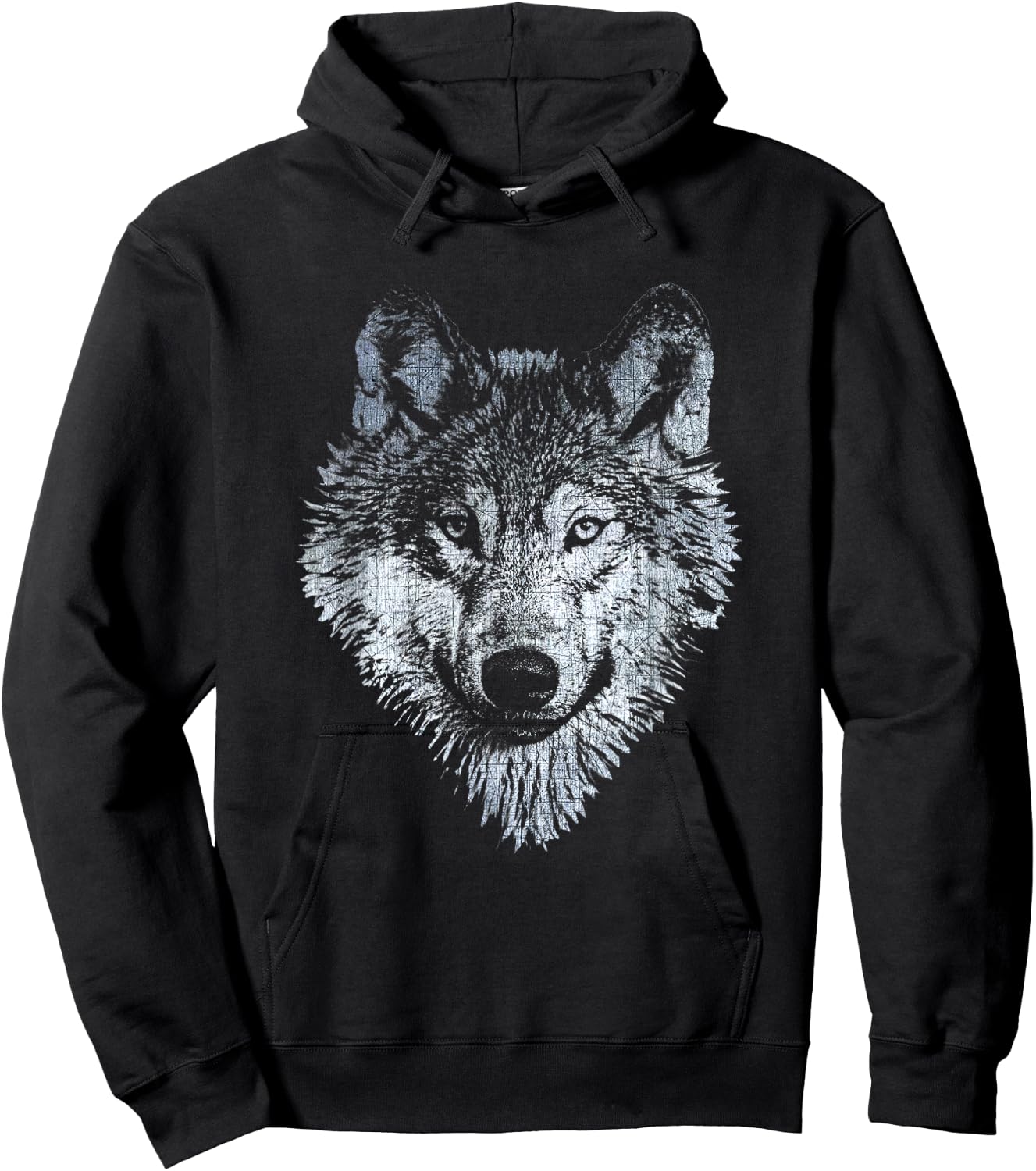 Wolf Face Hoodie - Hoodie | Black