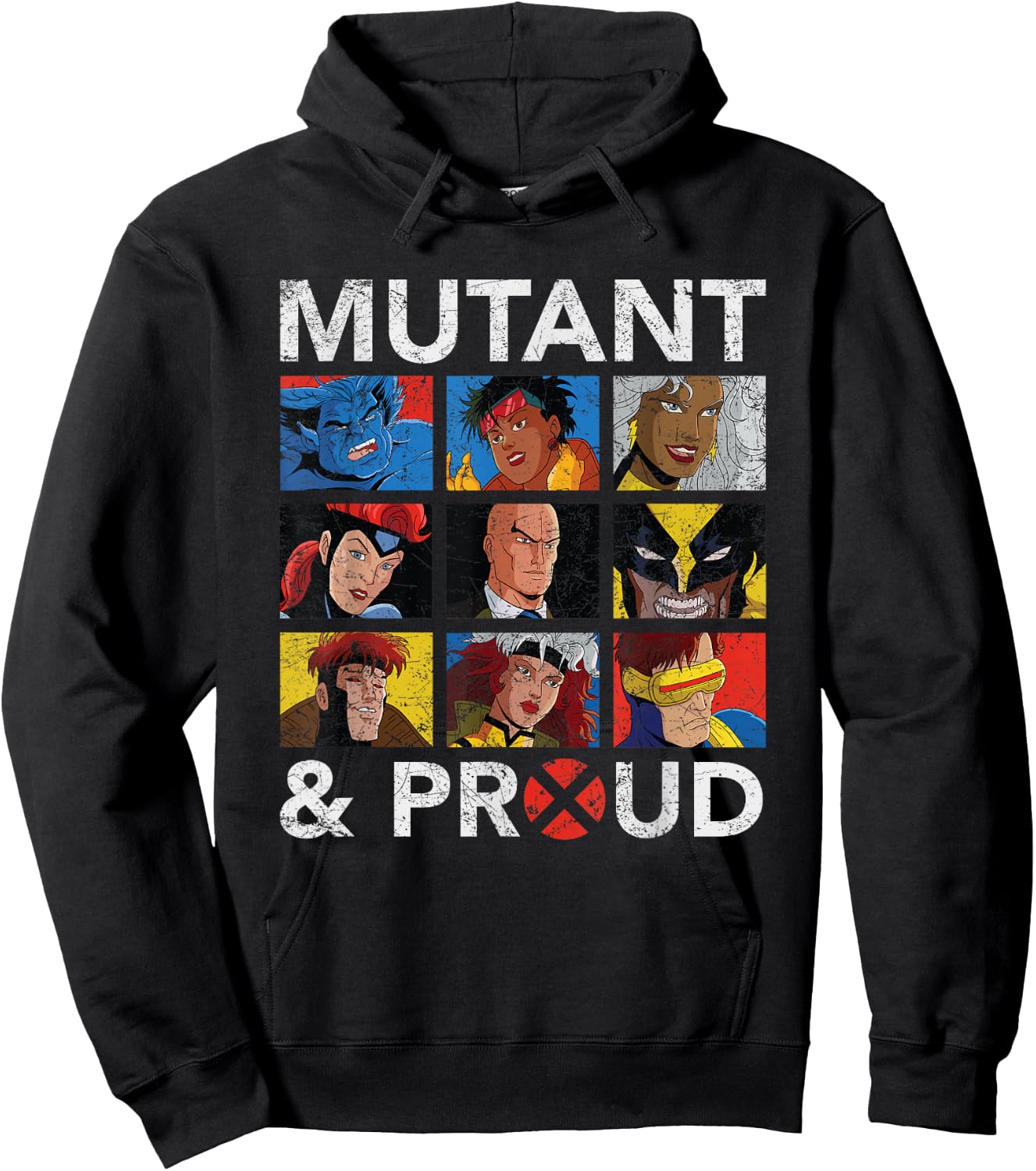 Marvel X-Men Mutant & Proud Retro Hoodie - Hoodie | Black