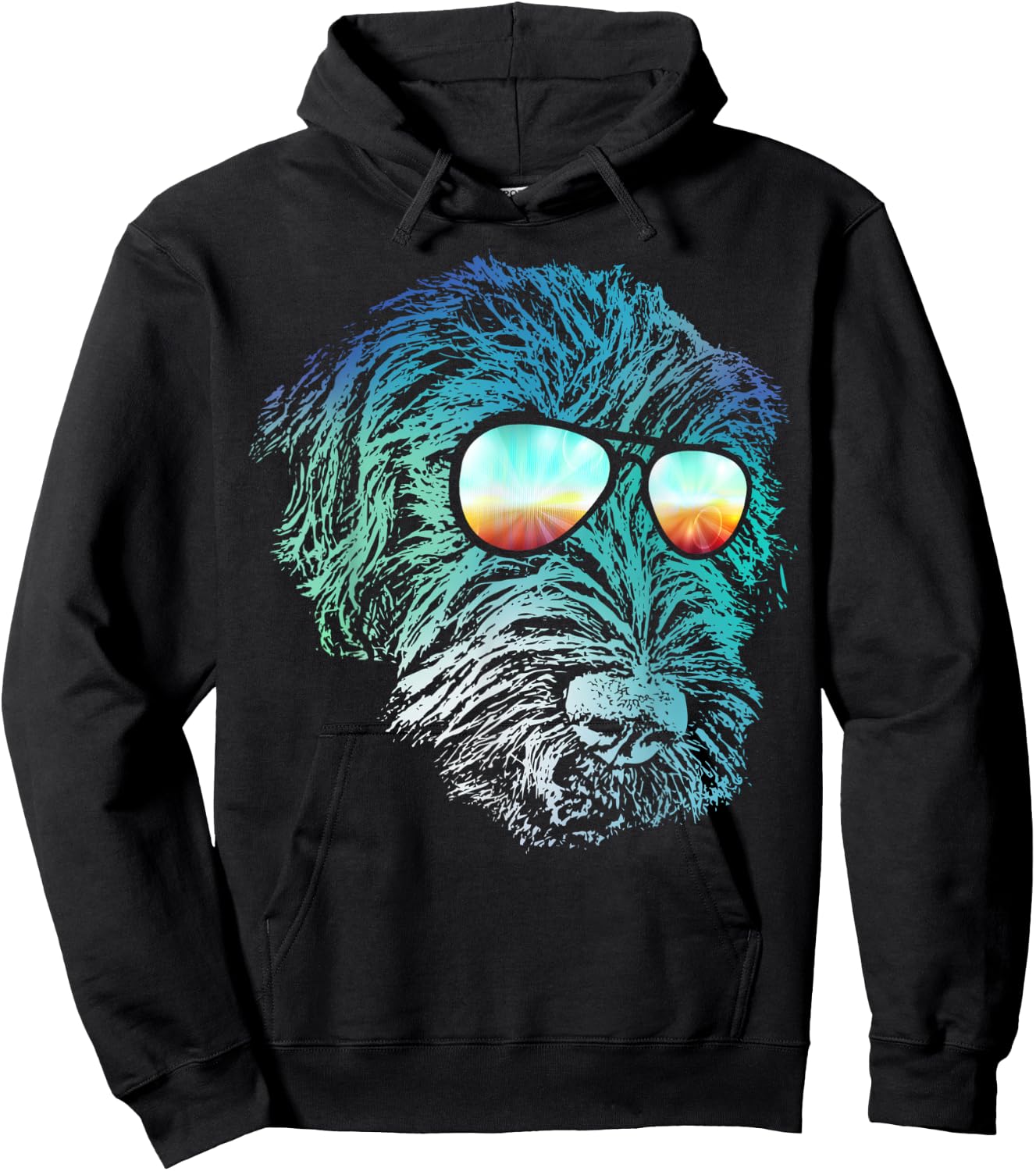 Disco Groovy Wirehaired Pointing Griffon Dog Gift Women Girls Kids Hoodie - Hoodie | Black
