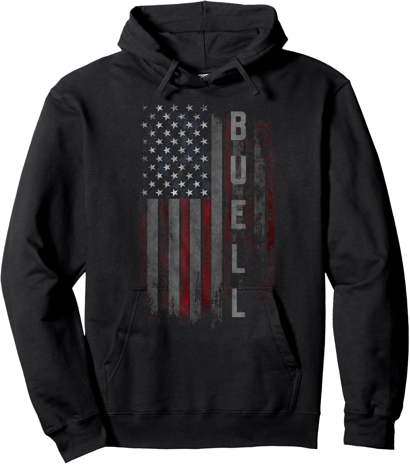 Buell Family American Flag Gift Hoodie - Hoodie | Black