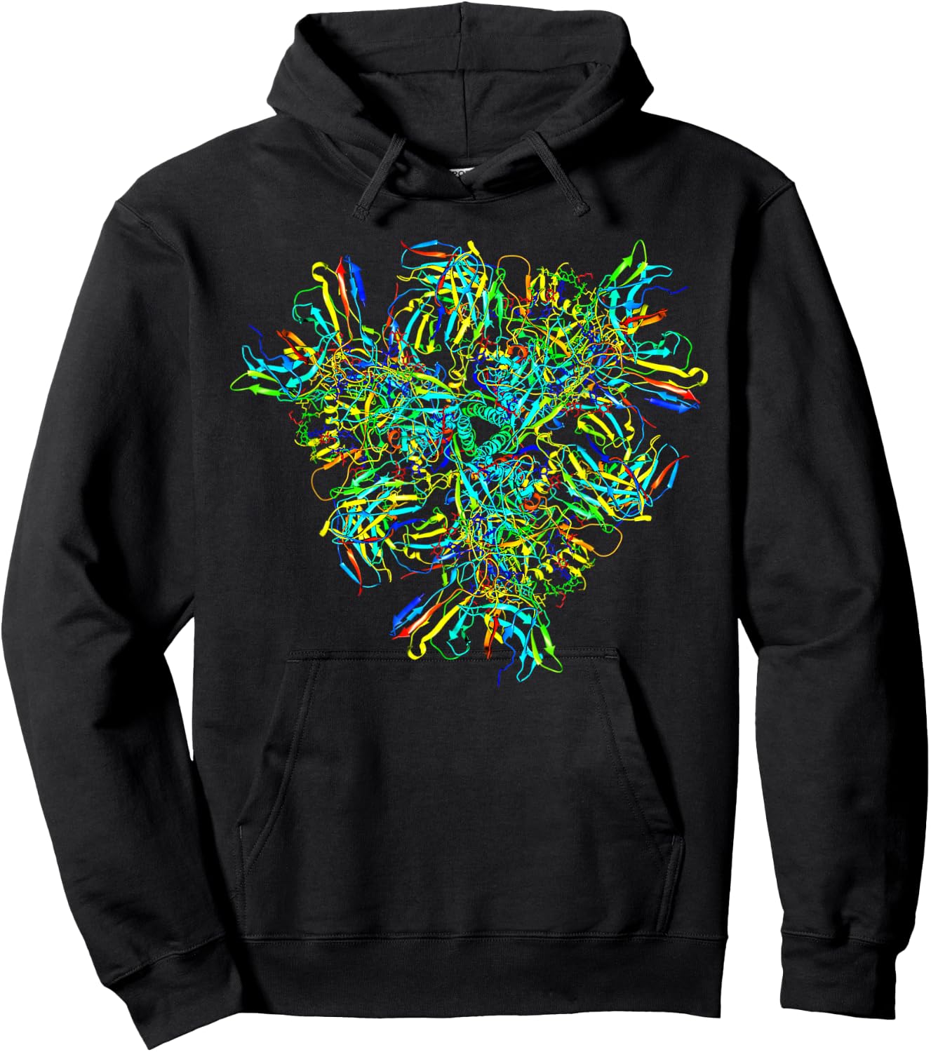 Biologie Biochemie Wissenschaft Geschenkideen Biochemistry Virus Protein Molecule HIV Antibody Complex Hoodie - Hoodie | Black