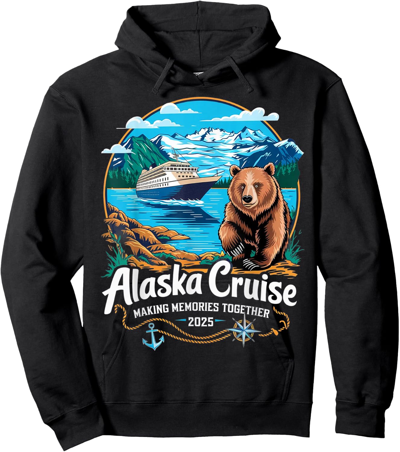 Matching Family Friends and Group Alaskan Alaska Cruise 2025 Hoodie - Hoodie | Black