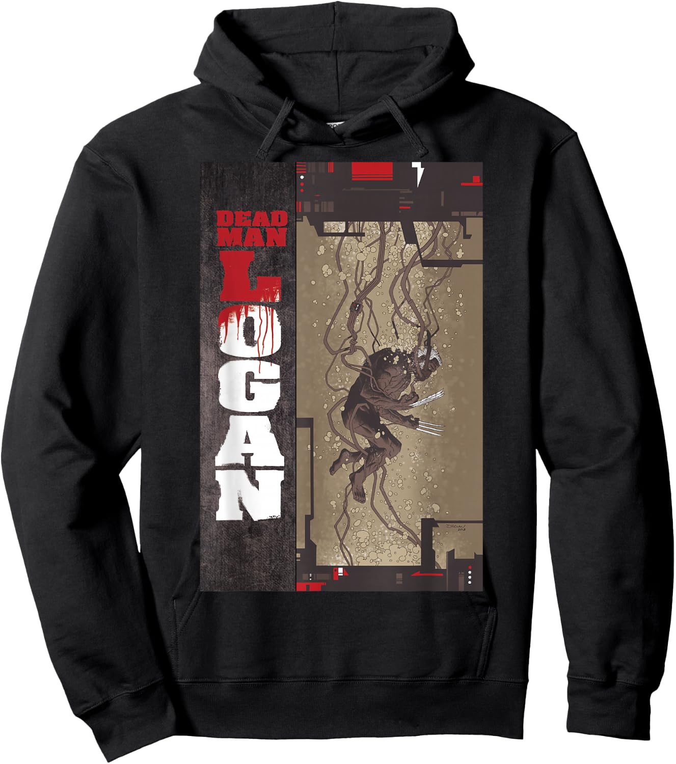 Marvel Comixology Dead Man Logan Vol: 1 Comic Book Cover Hoodie - Hoodie | Black