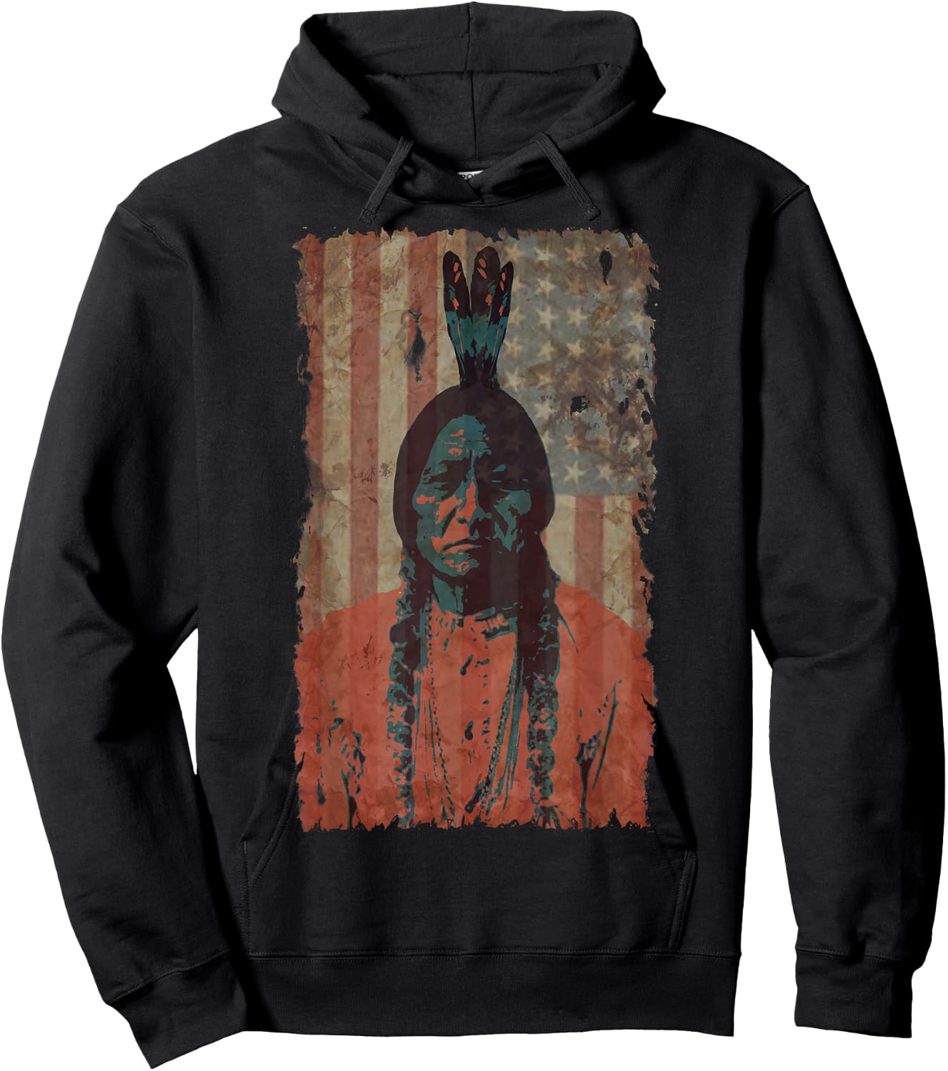 Native American Vintage Hoodie - Hoodie | Black