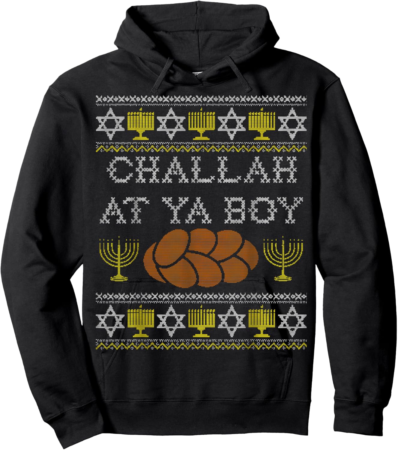 Challah At Ya Boy Shirt, Rosh Hashanah, Hanukkah Jewish Food Hoodie - Hoodie | Black