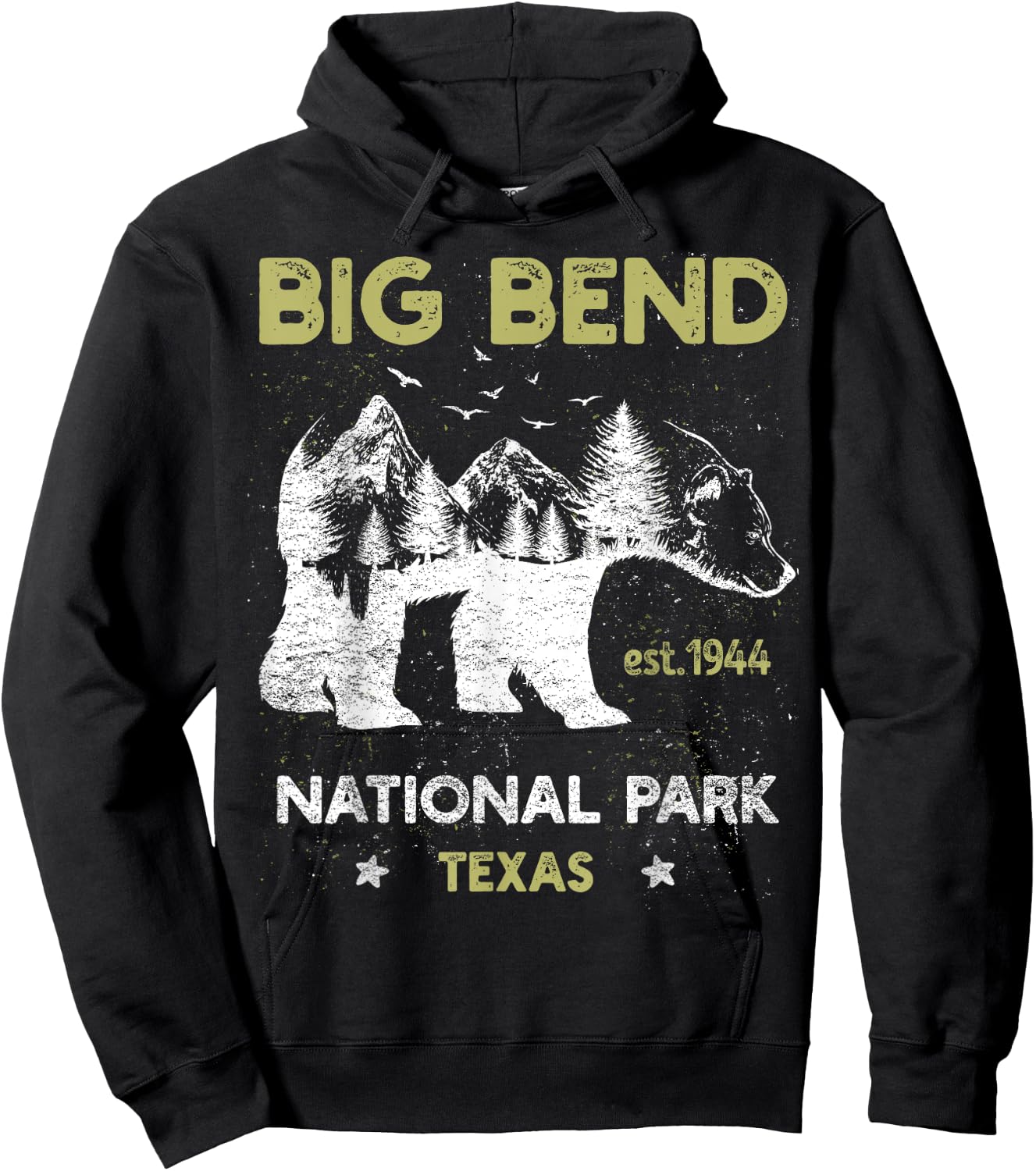 Big Bend Texas US National Park Camping Hiking Vacation Hoodie - Hoodie | Black