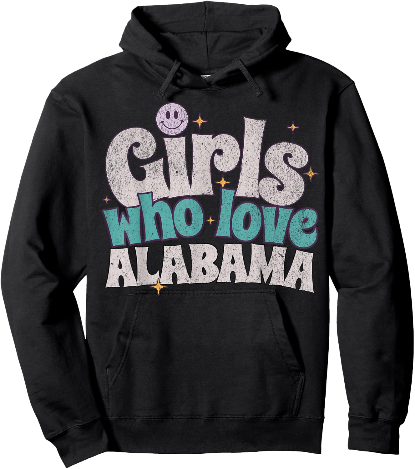 Girls Who Love Alabama, Women's Cute Alabama Hoodie - Hoodie | Black